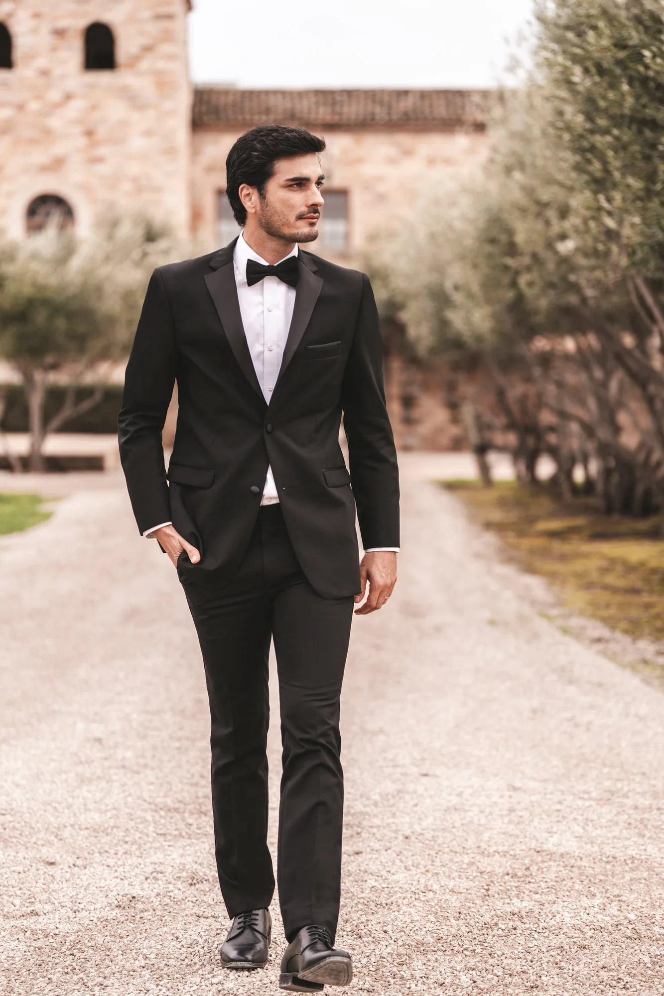 Black Essentials Notch Lapel Tuxedo