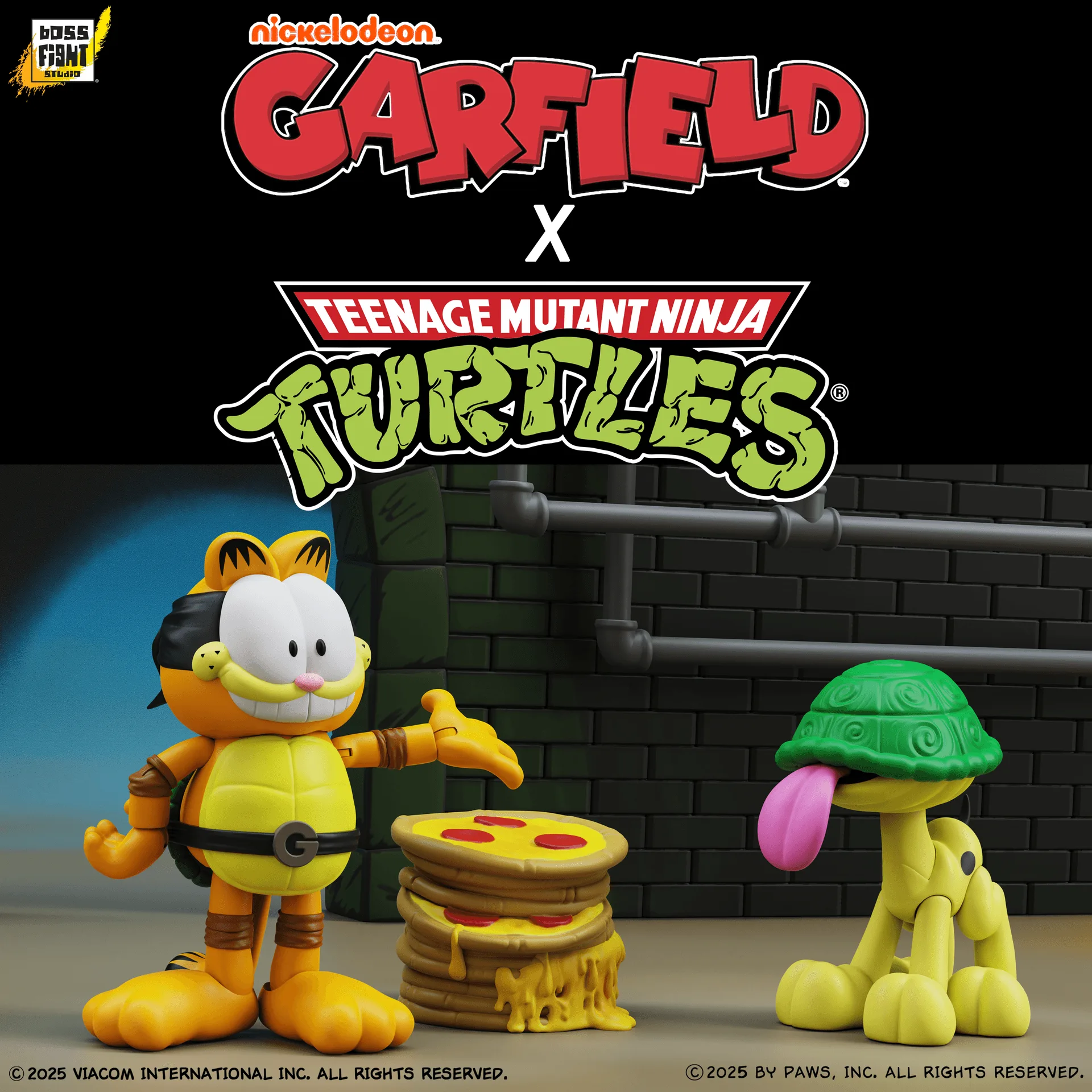 Garfield x Želvy Ninja | Garfello a parťák Odie 2ks
