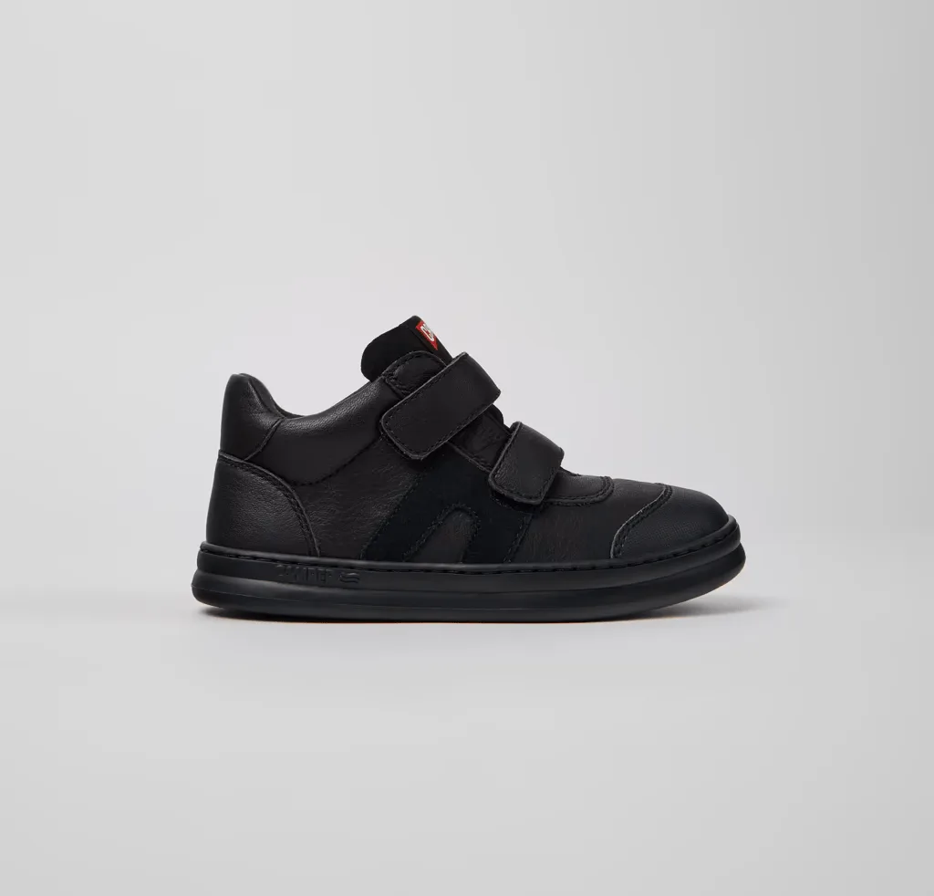 Camper : Runner High chaussures école à velcro - Noir