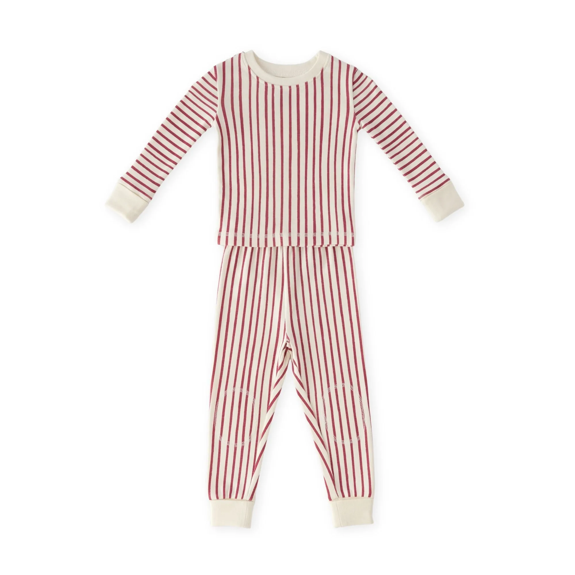 Rib Toddler Pyjama - Strepen Weg Bessen