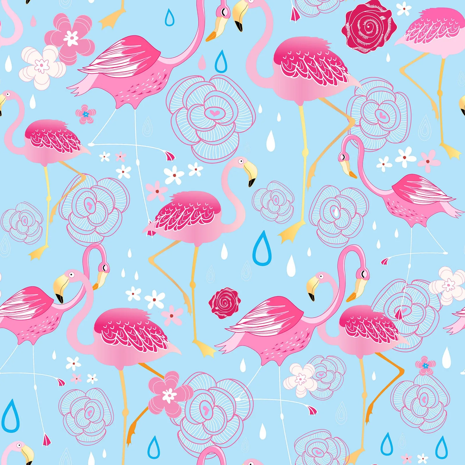 IN THE BEGINNING - Alice by Jason Yenter - Flamingos - Pink