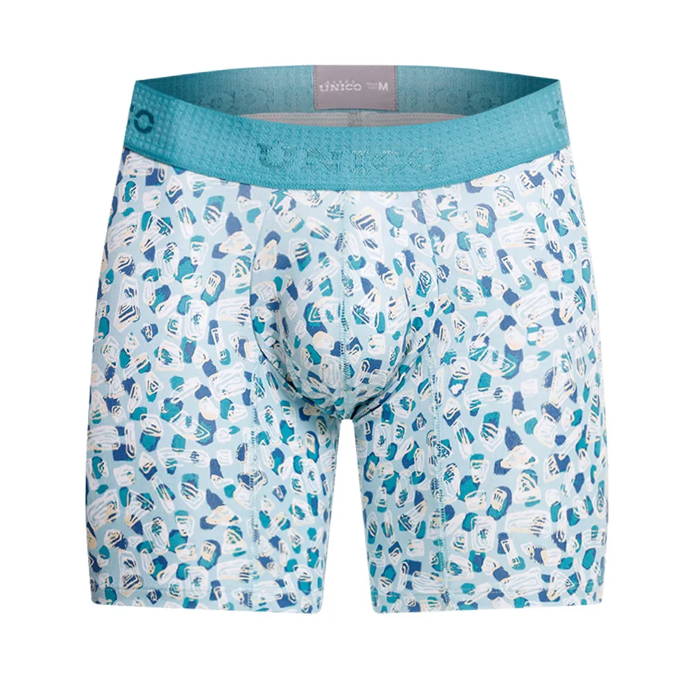 BLUE HALF-OVAL BOXER BRIEFS
