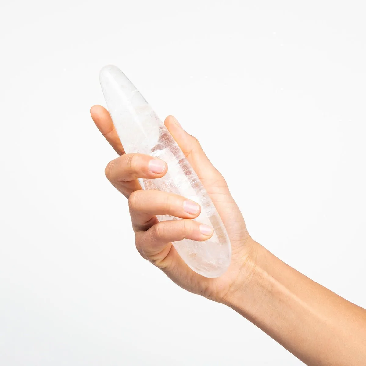 Clear Quartz Crystal Dildo