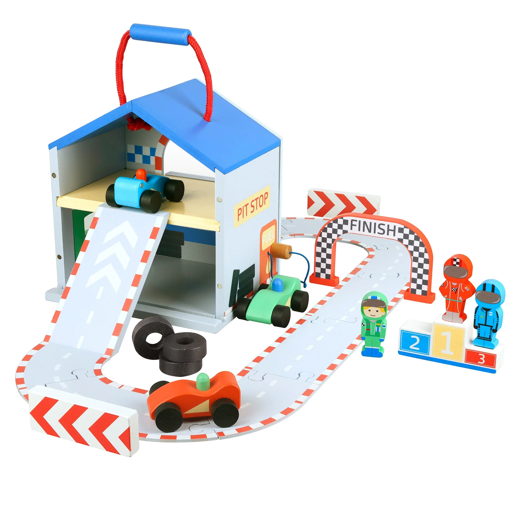 Circuito de carreras vs. juguetes de arrastre para niños pequeños