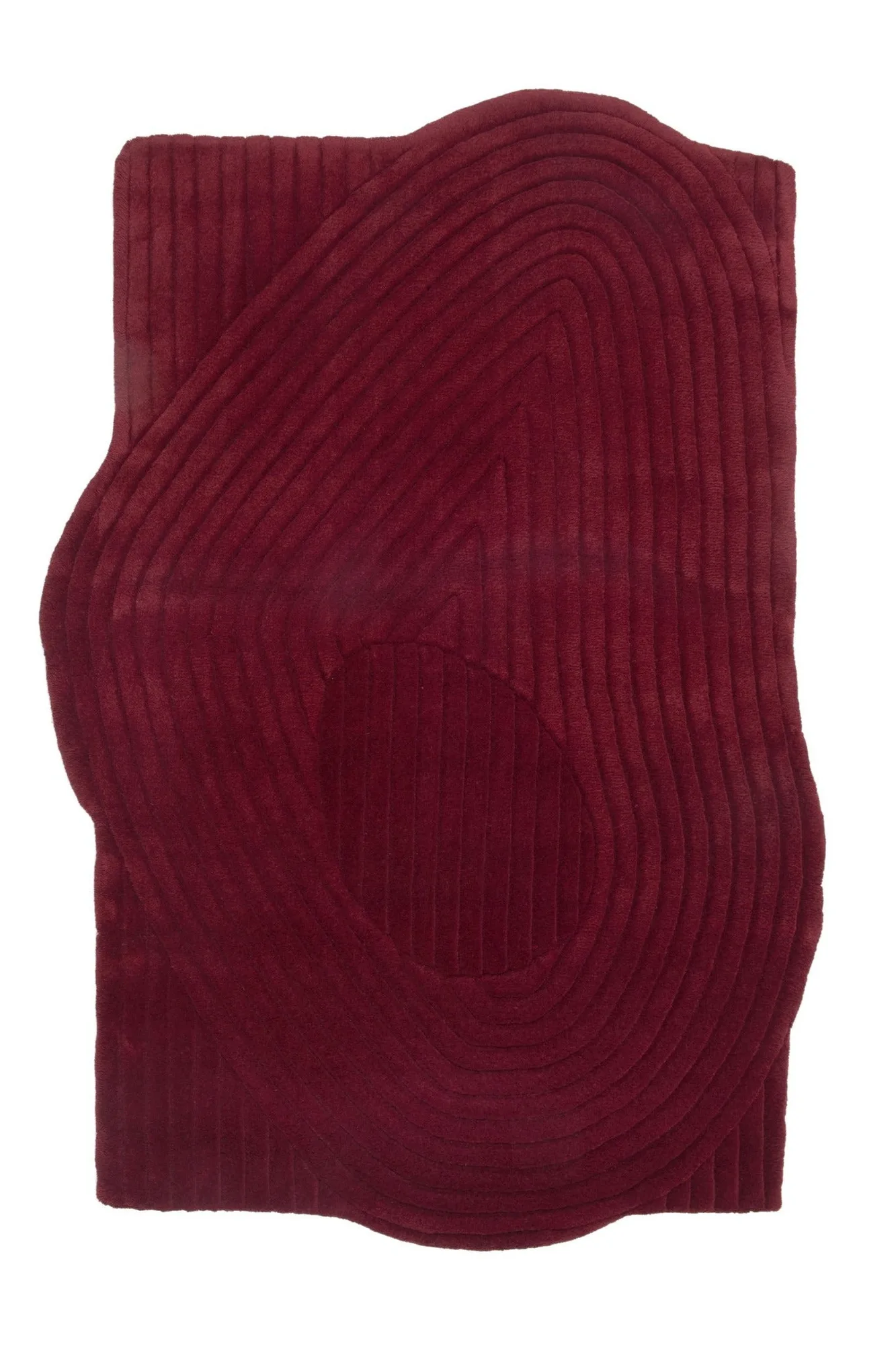 Niwa Hand Carved Rug, Crimson