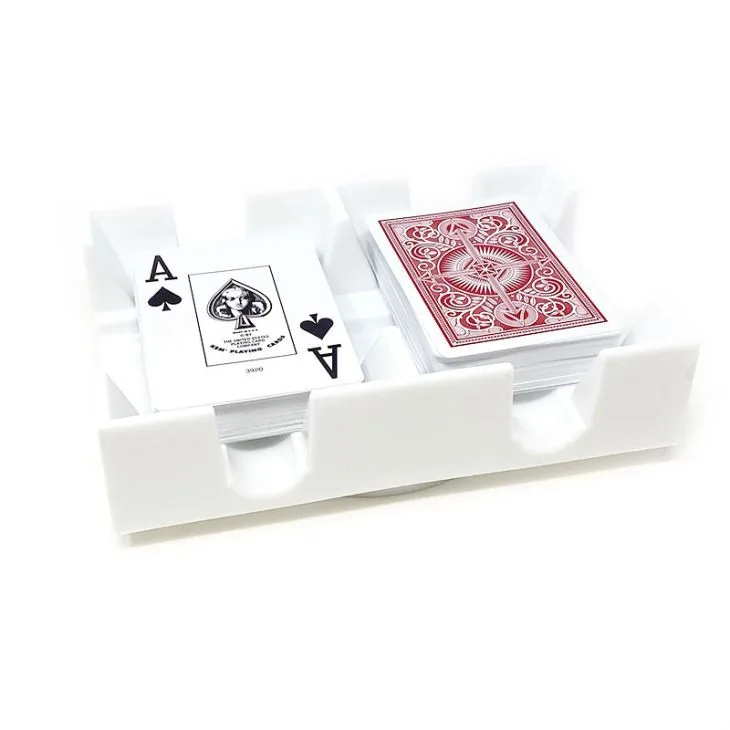 Card Tray: Swivel, Plastic, White