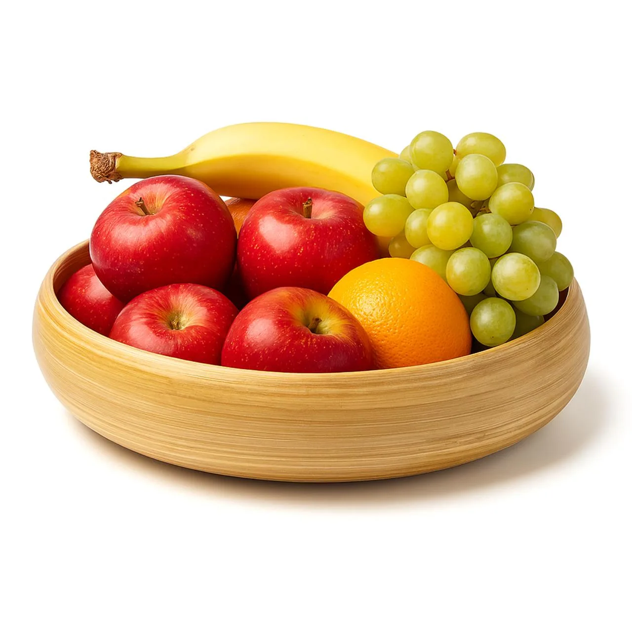 Bamboo Fruit Bowl & Home Decor Bowl (Natural)