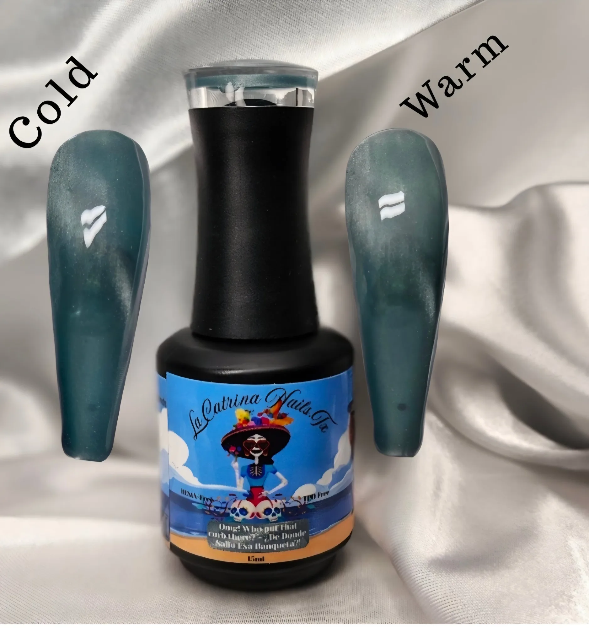 Farbwechsel-Nailart mit Thermal Cat Eye Gel