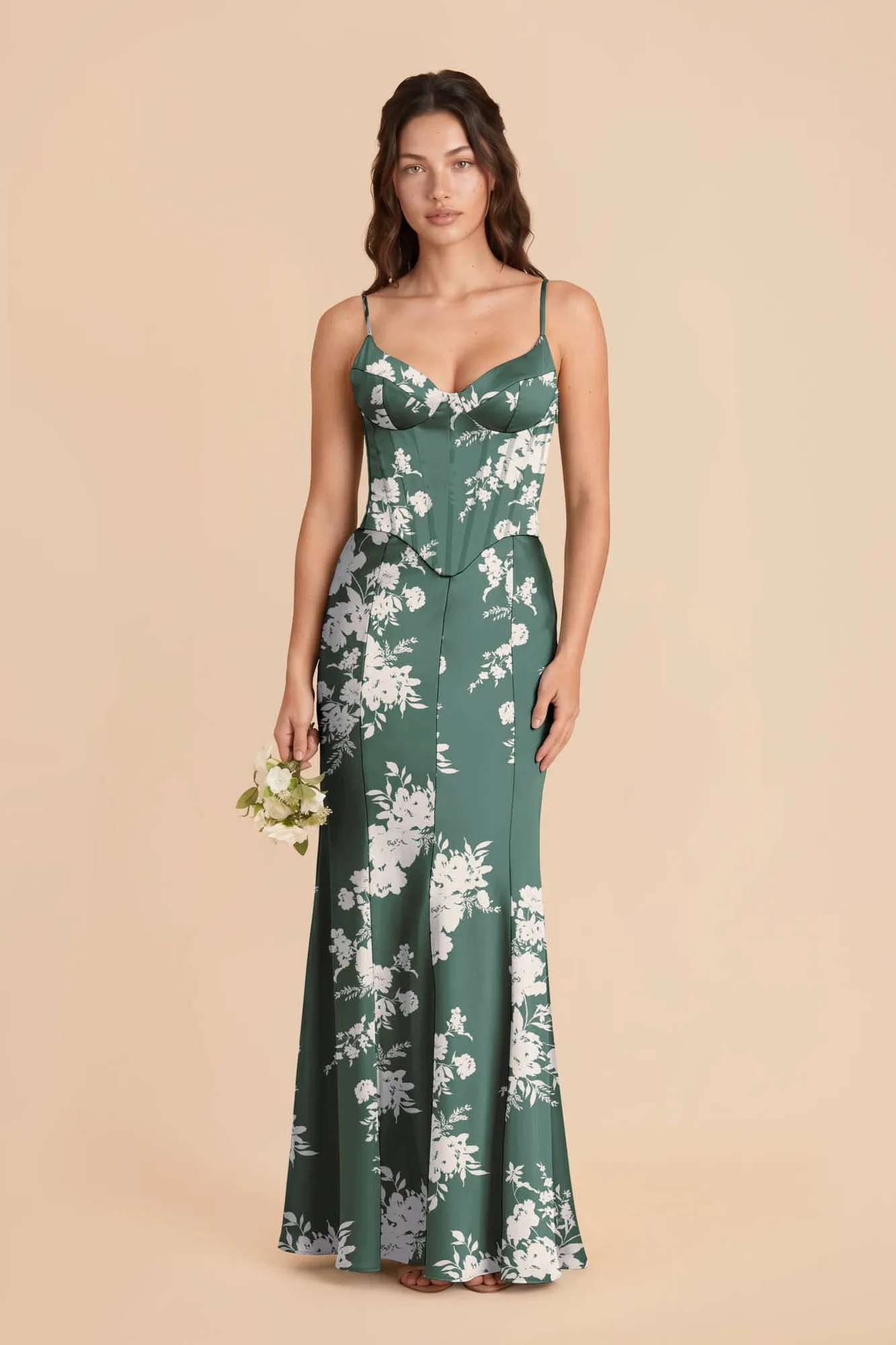Meredith Matte Satin Set - Eucalyptus Whimsical Blooms