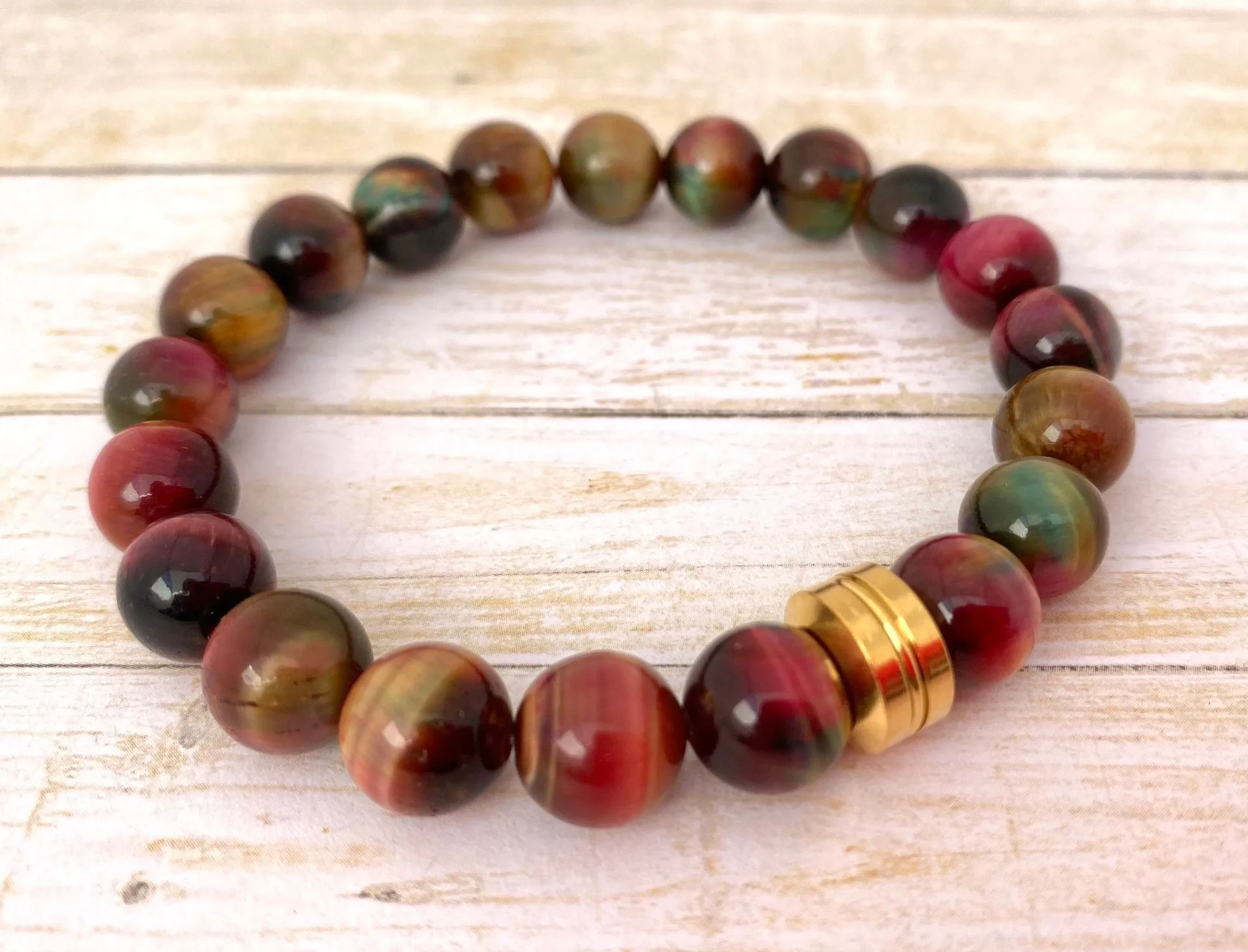 Quality Mens Bracelet - Unique Mens Bracelet - Mens Tiger Eye Bracelet - Mens Bracelet For Strength - Mens Bracelet For Focus - Cool Mens Bracelet — Lotus & Lava