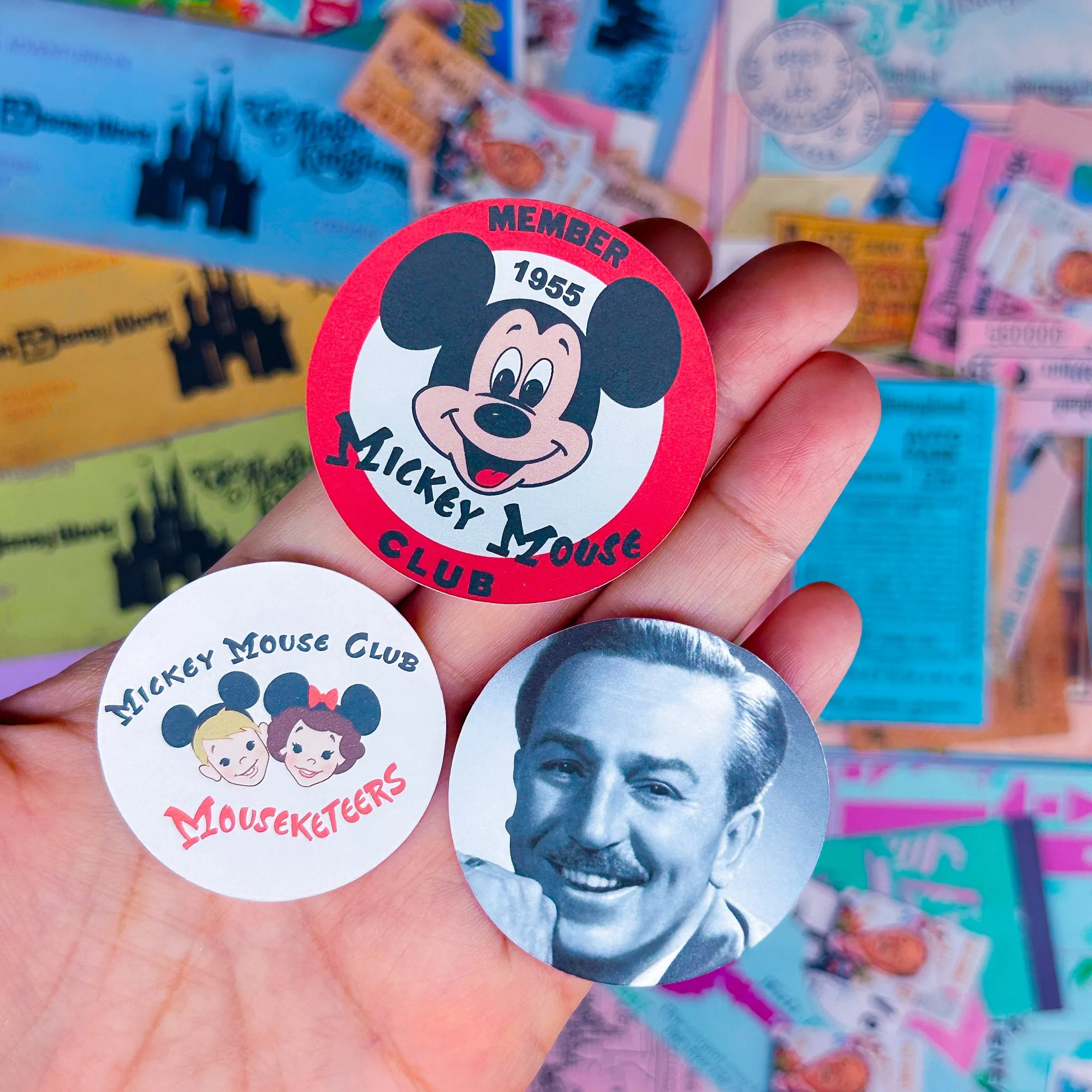 Journaling Paper Sticker - Vintage Paper Buttons Set