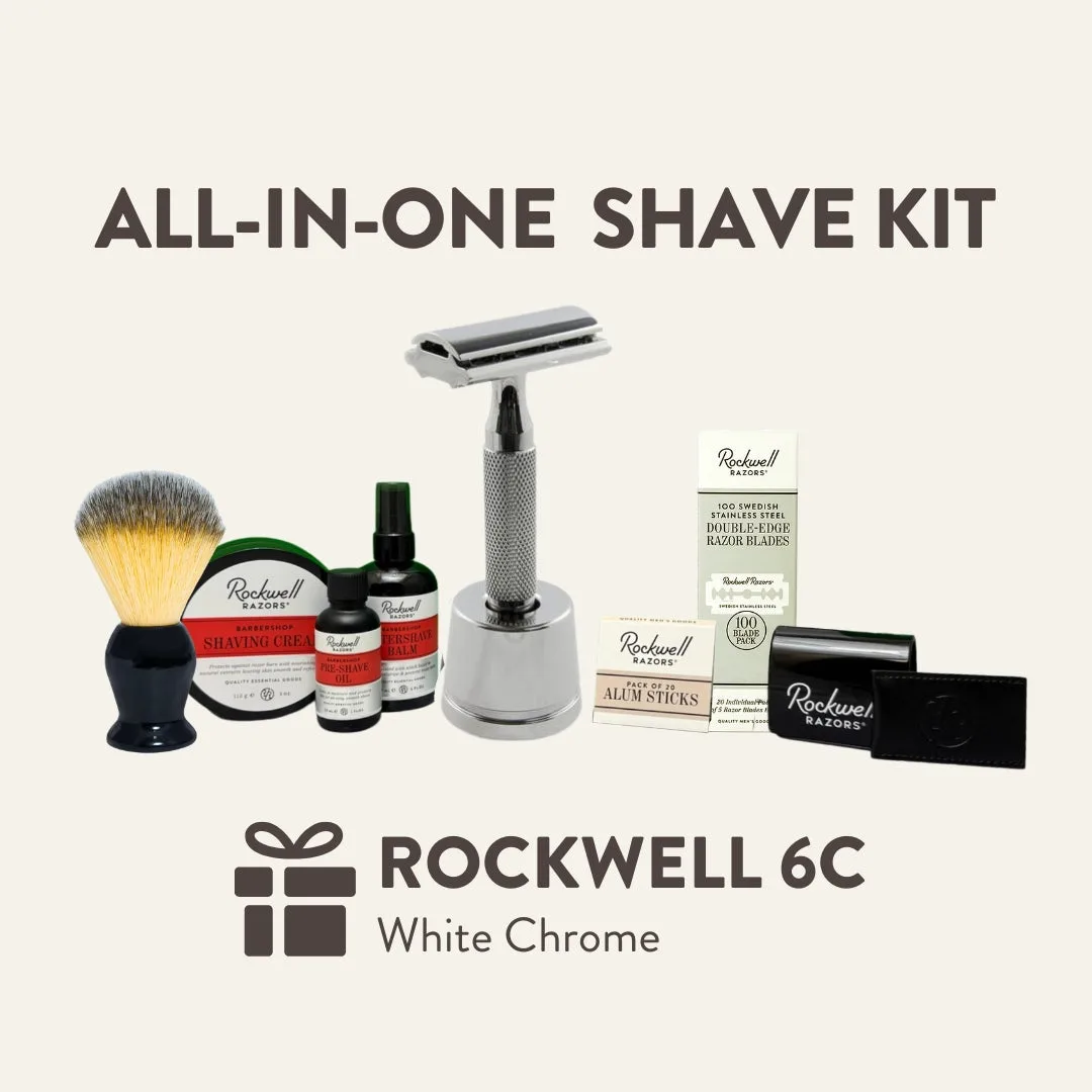 Kit de afeitado completo Rockwell 6C Serie Chrome