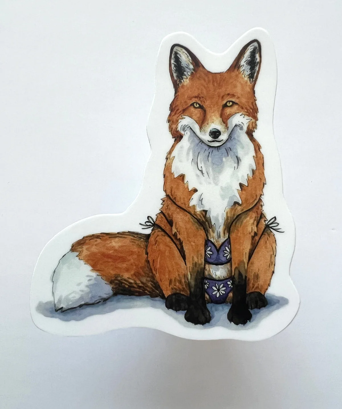 Fox In Bikini Vinyl Die Cut Weatherproof Sticker