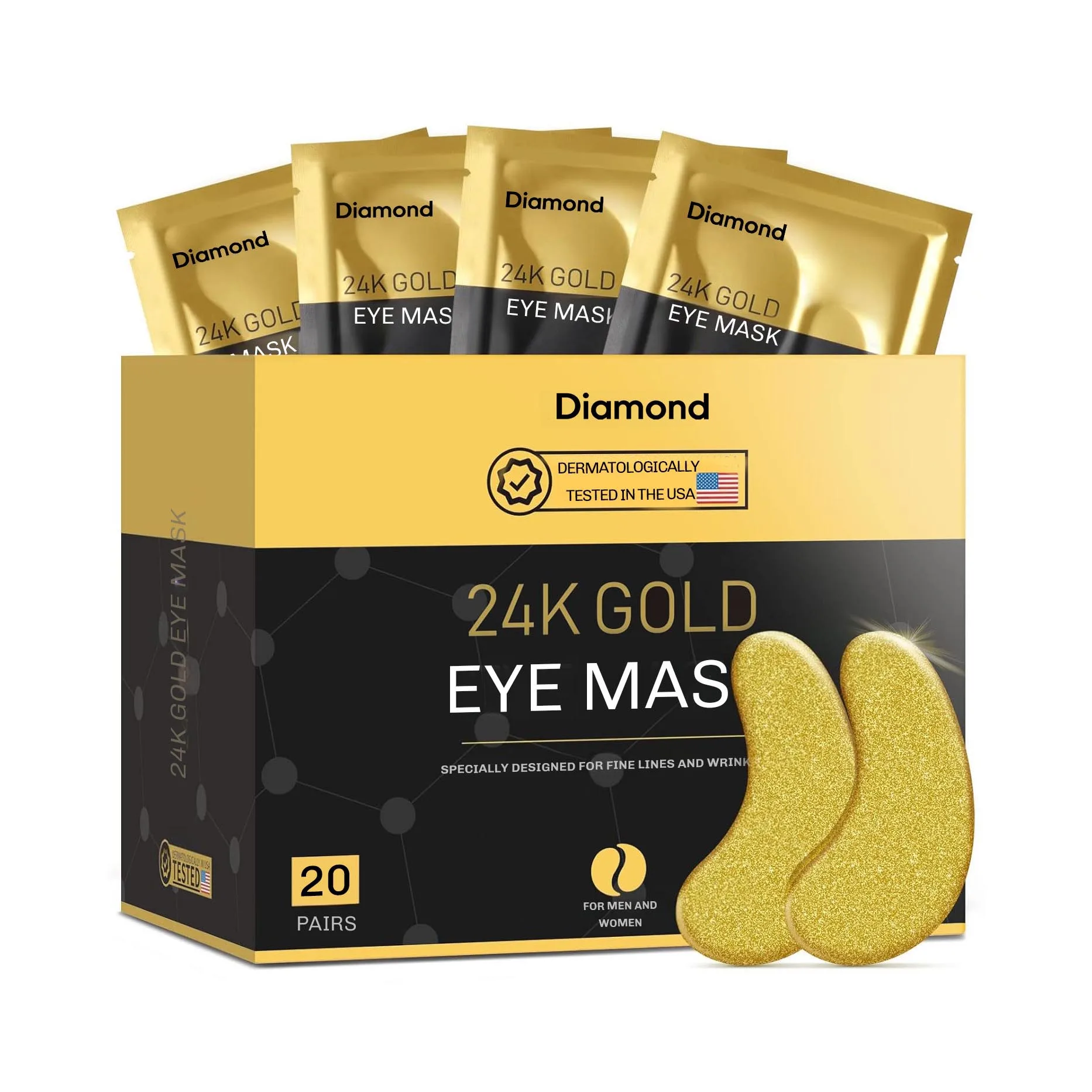 Como usar pensos oculares GoldLift 24K para inchaço