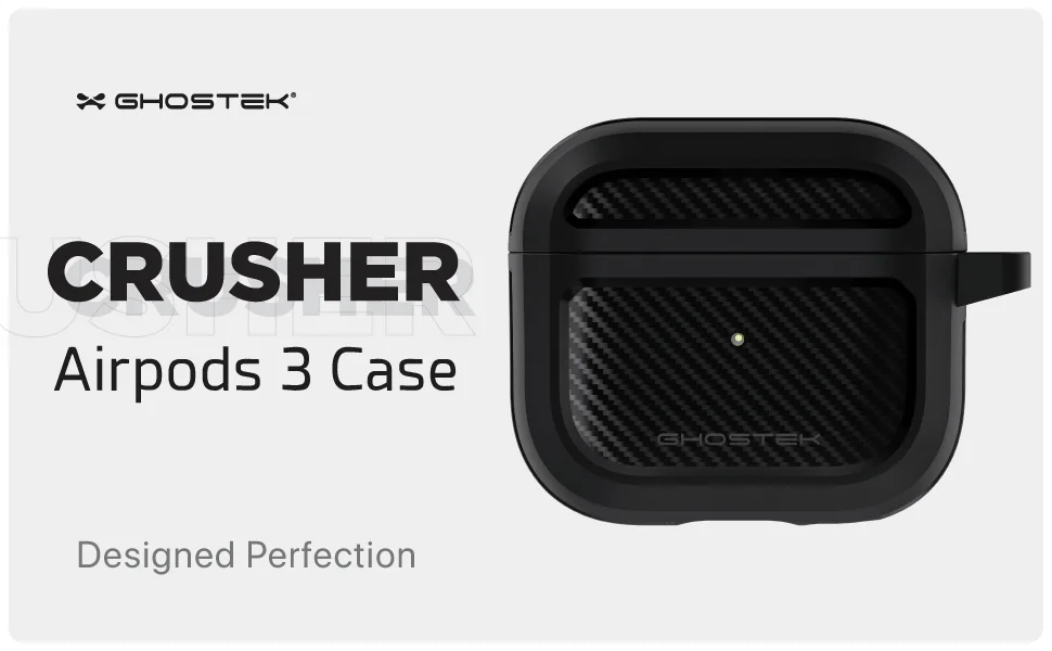 Pouzdro pro AirPods 3. generace, černý karbon — CRUSHER