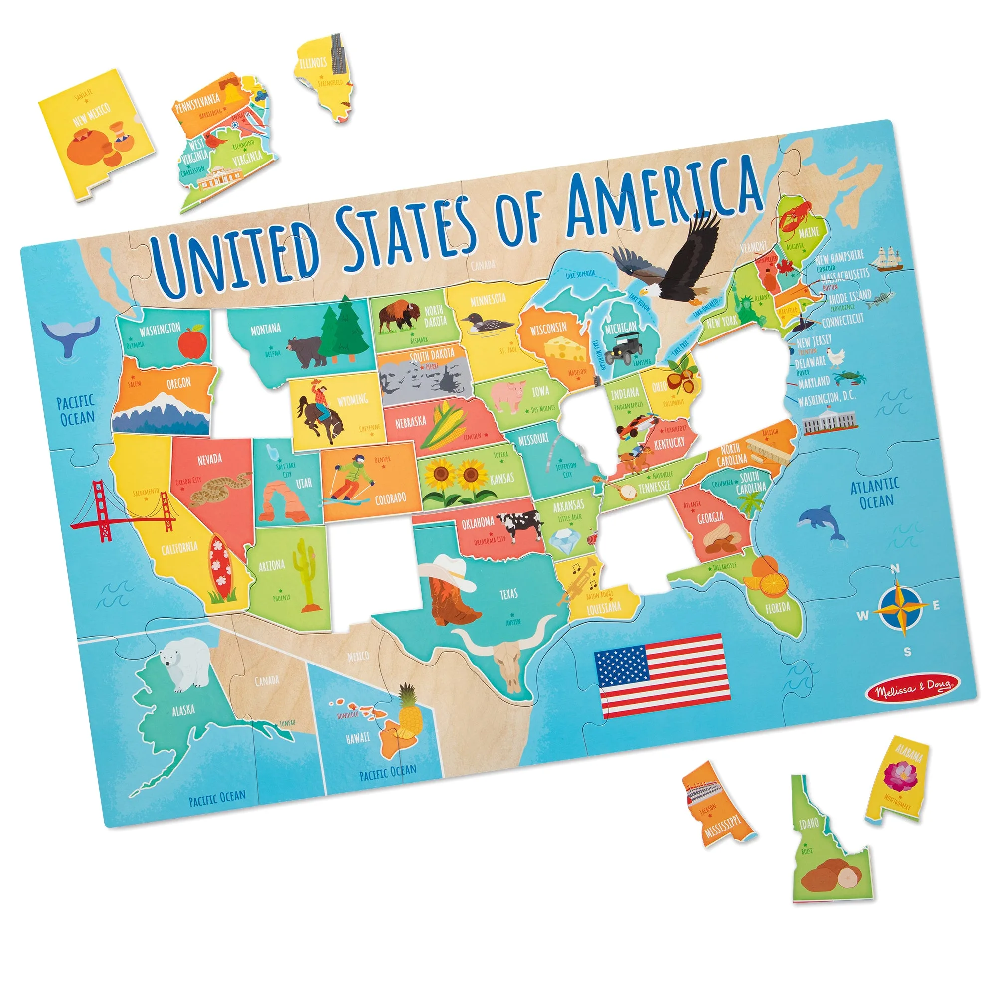 Map Floor Puzzle - 51 Pieces