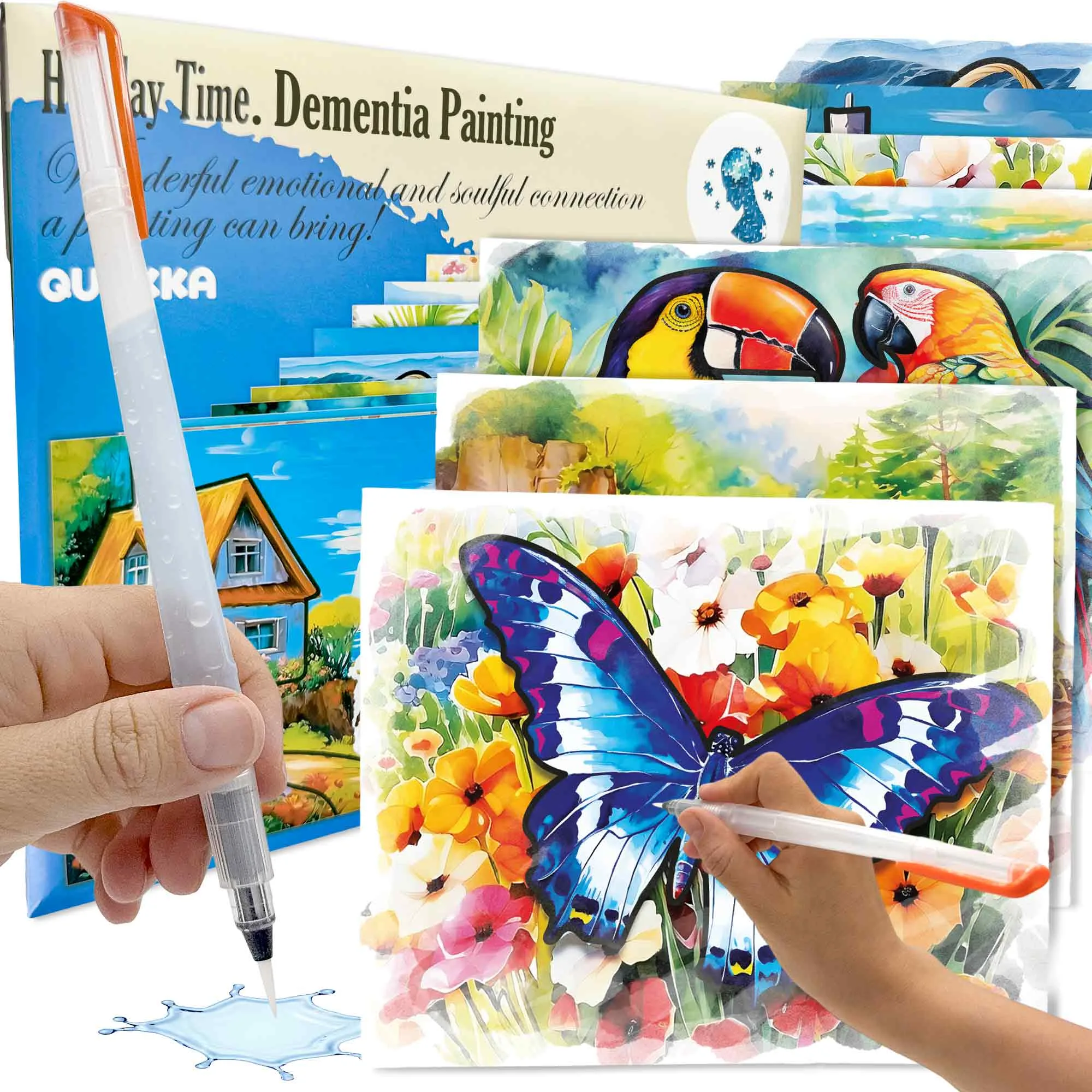 Water Painting Dementia Activities for Seniors | Nature