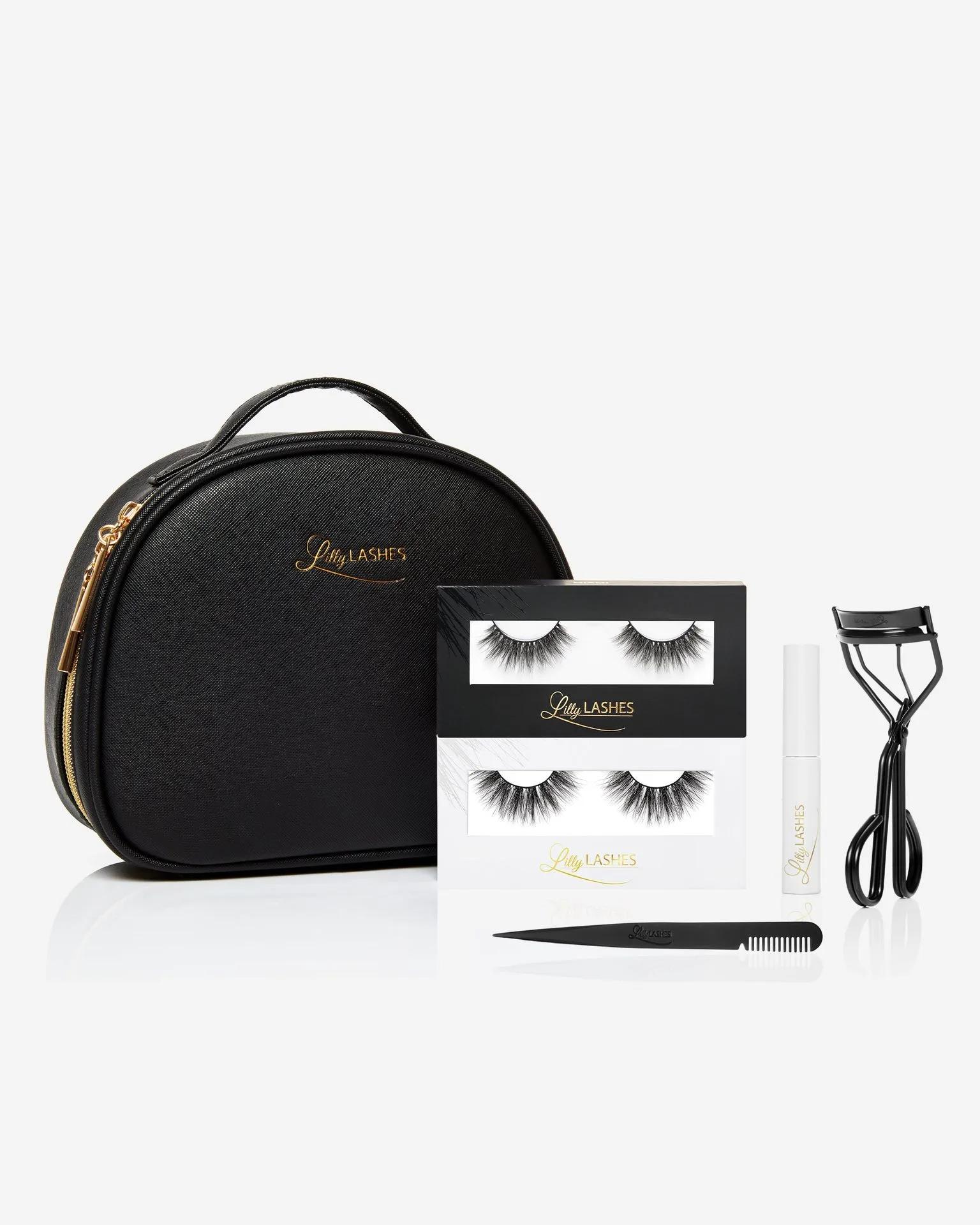 O que inclui o kit de pestanas First Class Travel Collection?