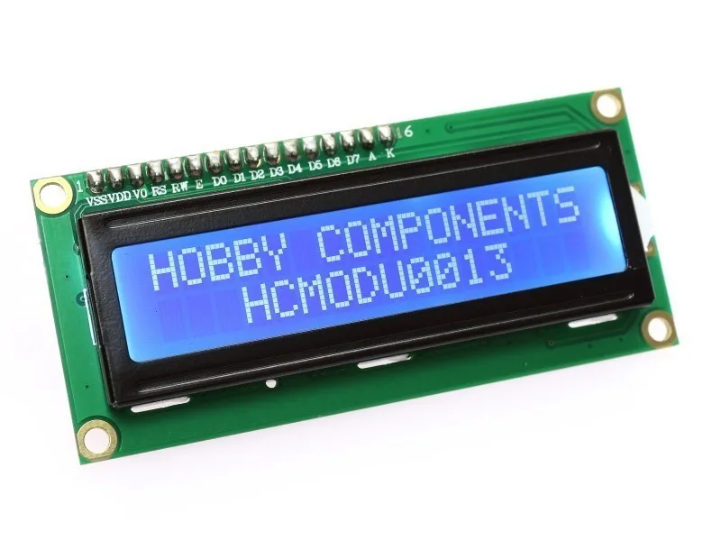 16 x 2 Zeichen Transmissives Paralleles LCD-Modul (blaue Hintergrundbeleuchtung)