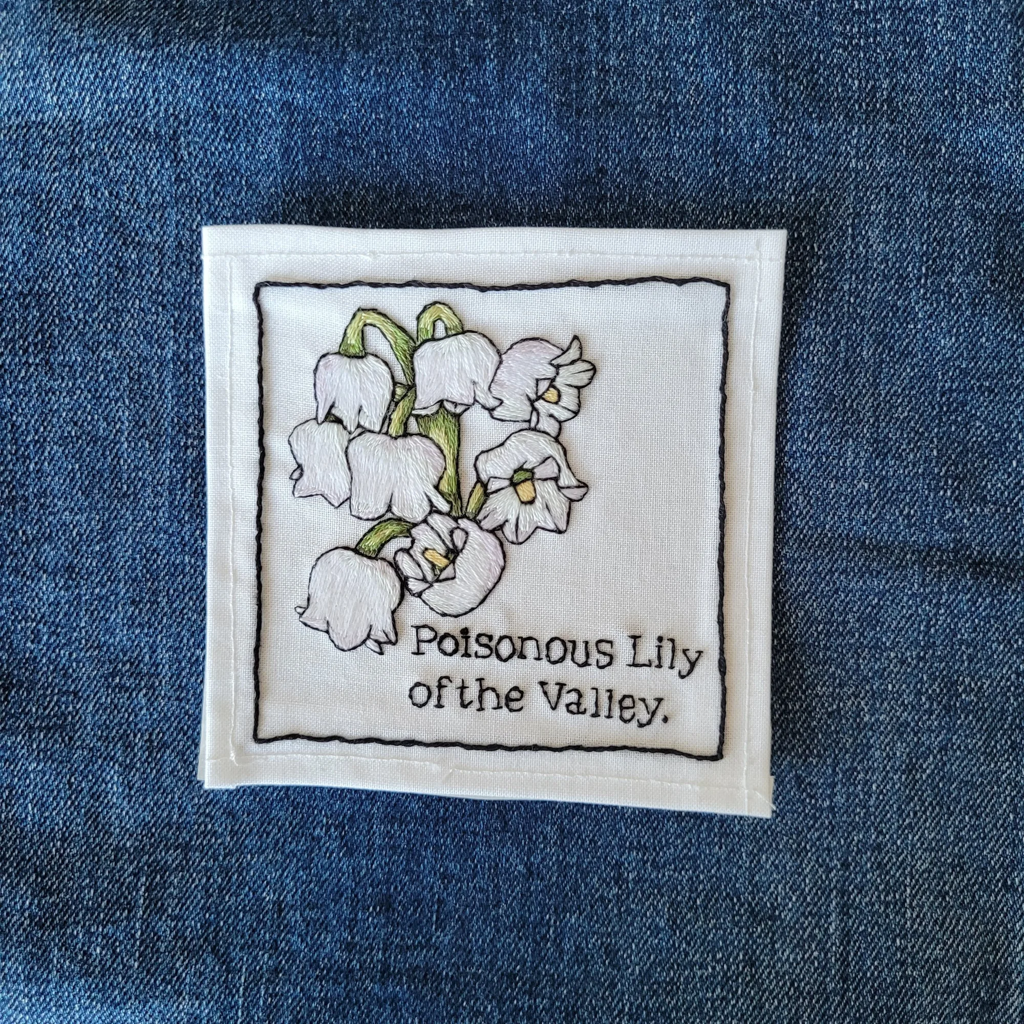 Lelietje-van-dalen | Handgeborduurde strijkpatch