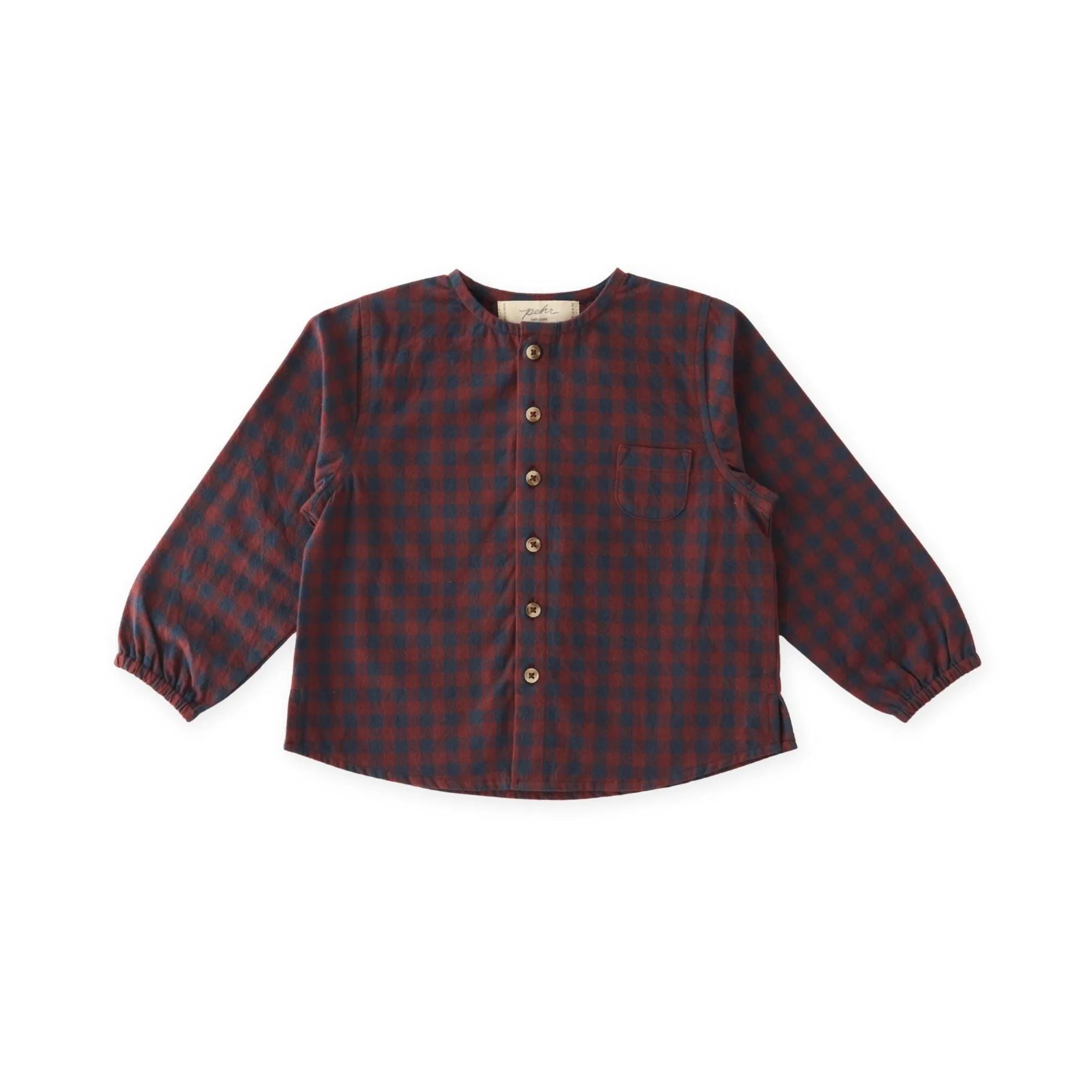 Flannel Long Sleeve Top - Mulberry/Ink