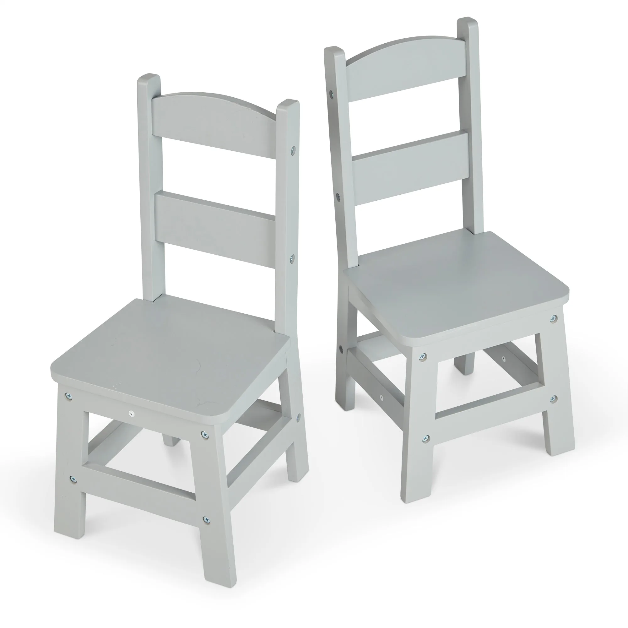 Child’s Wooden Chair Pair – Gray