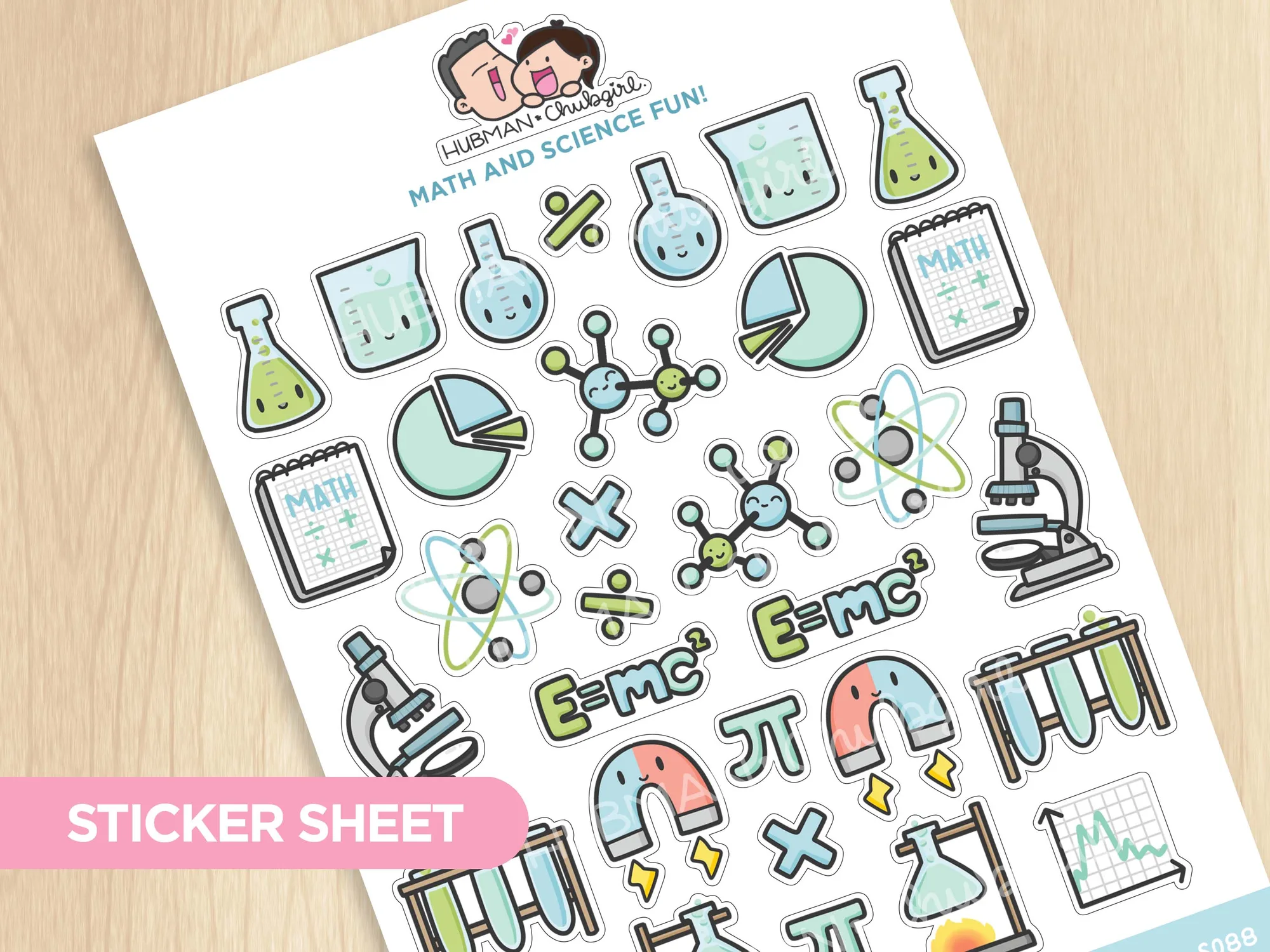 Math & Science Fun! Sticker Sheet