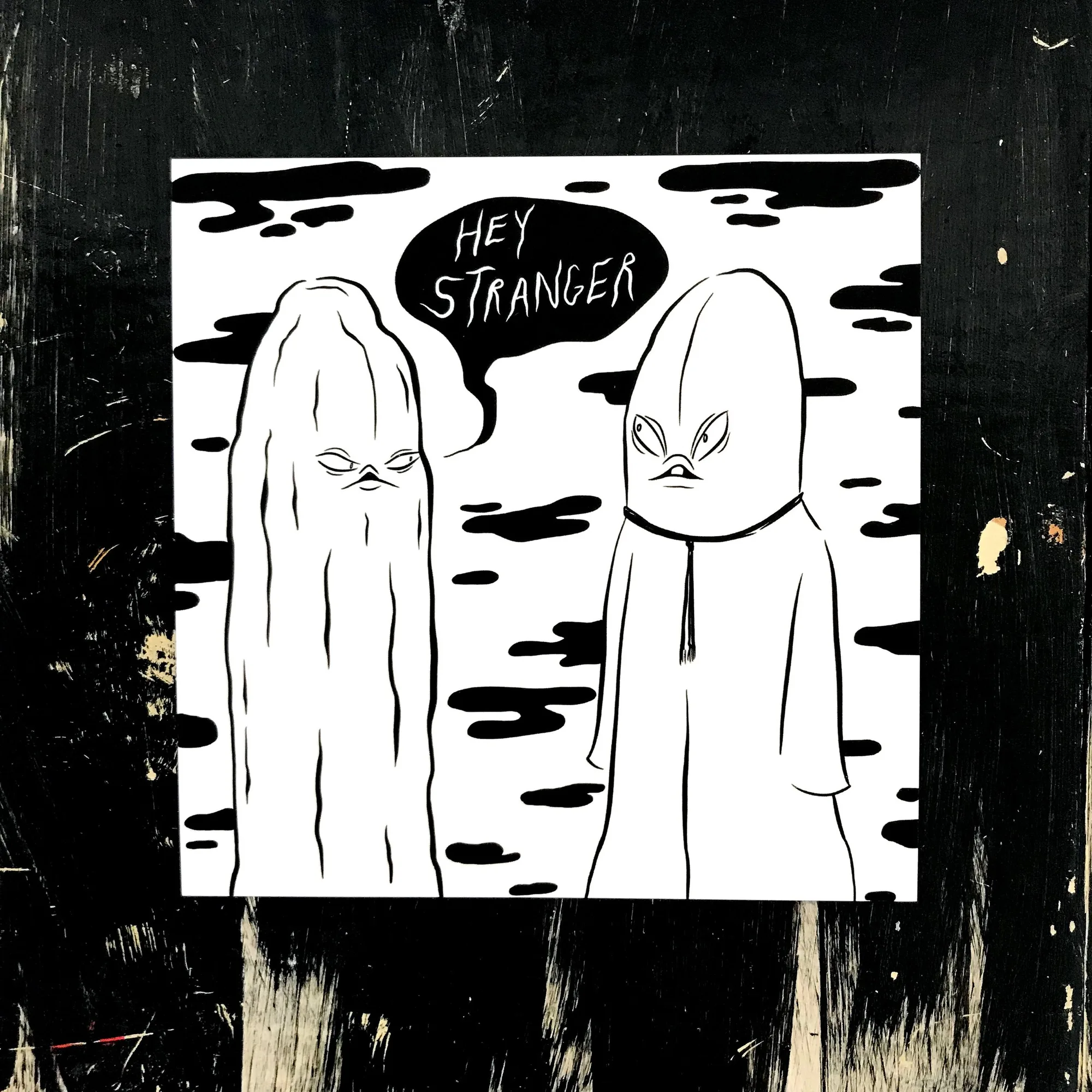 HEY STRANGER postcard print