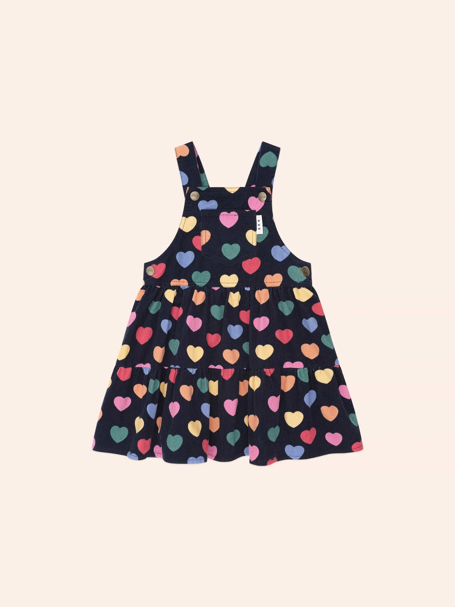 Multi Hearts Cord Pinafore