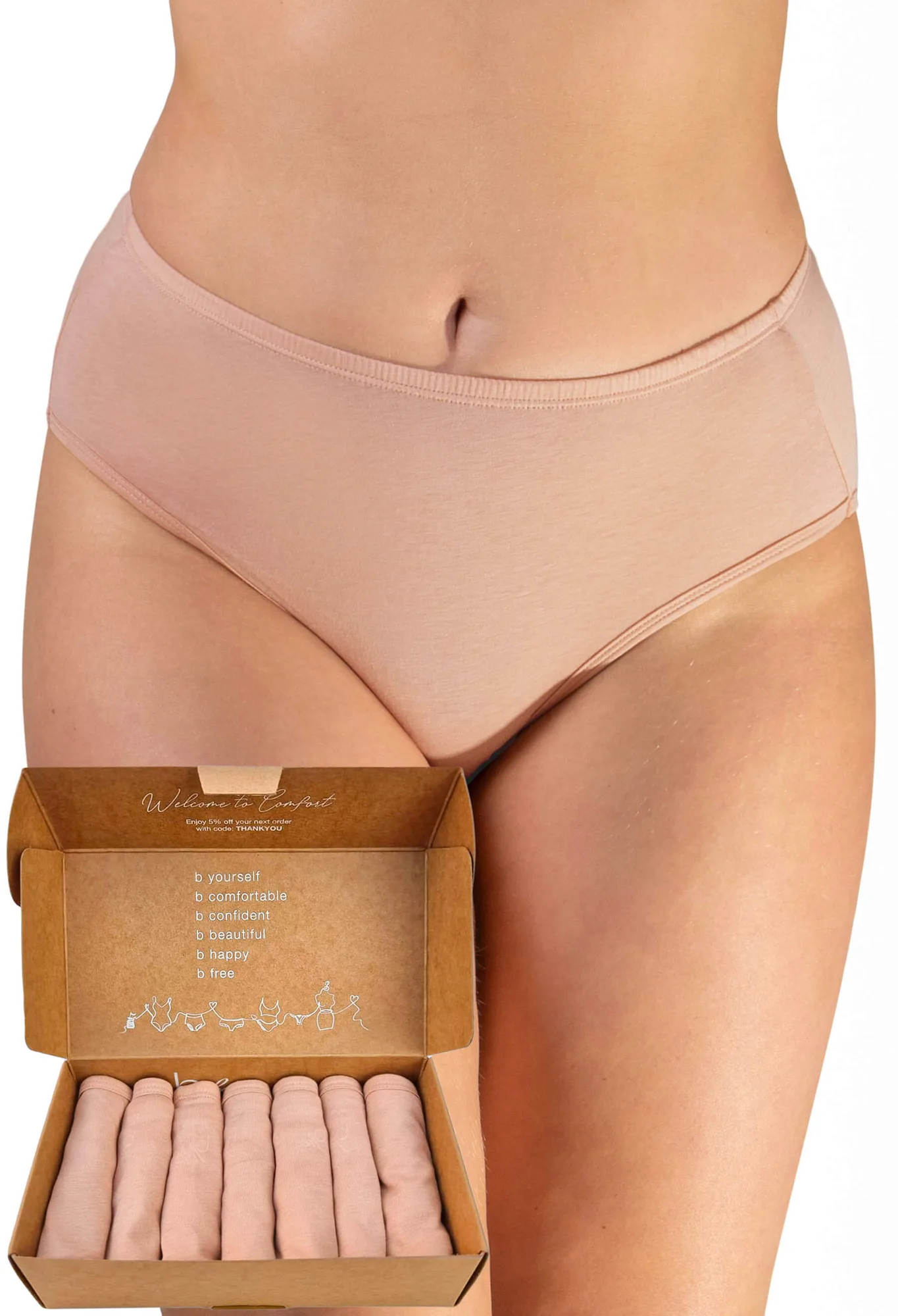 Superfijne 100% katoenen hoge snit - 7-pack