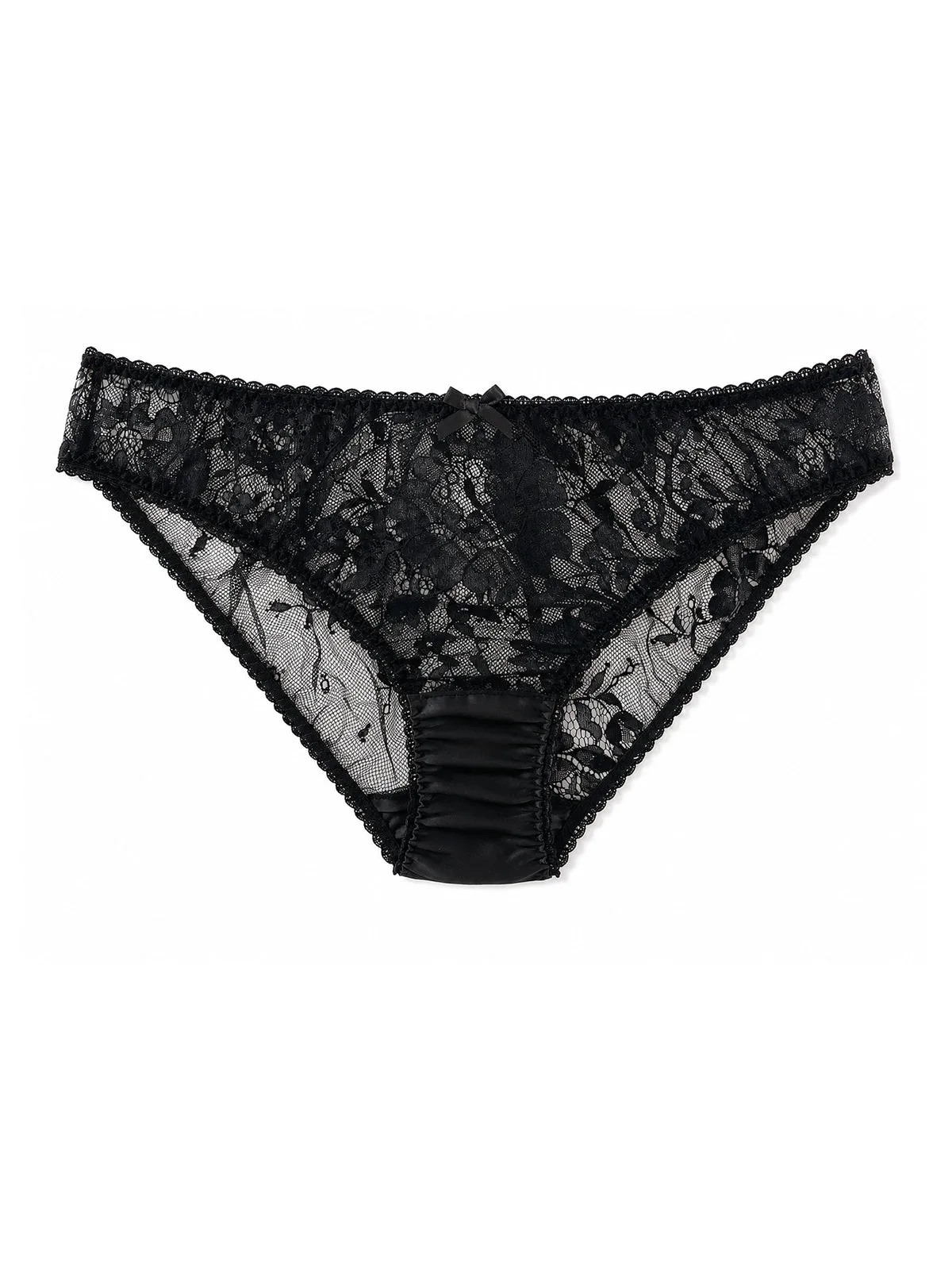 Evie Black Sheer Lace Knicker
