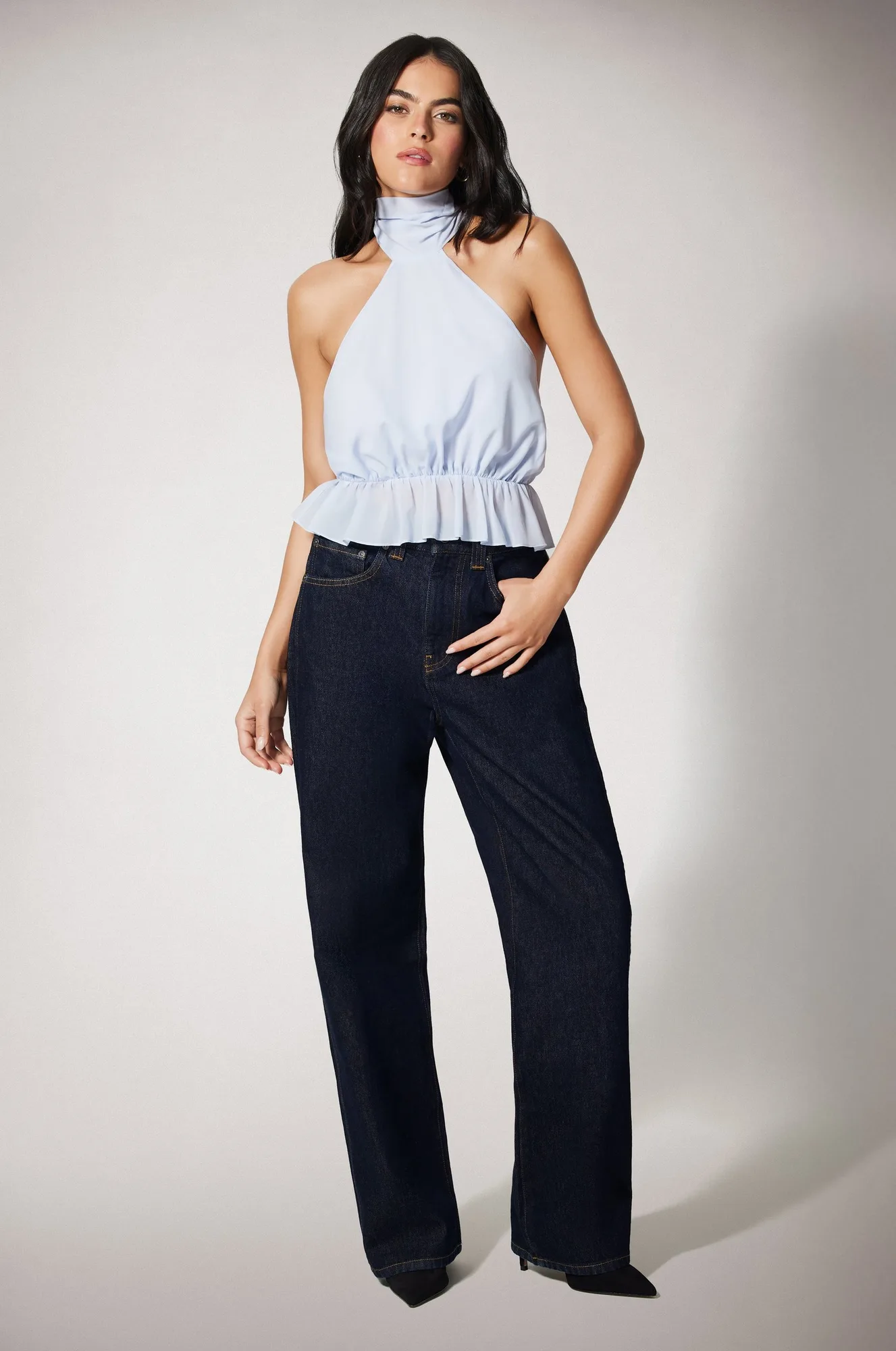 GEORGETTE HALTER TOP