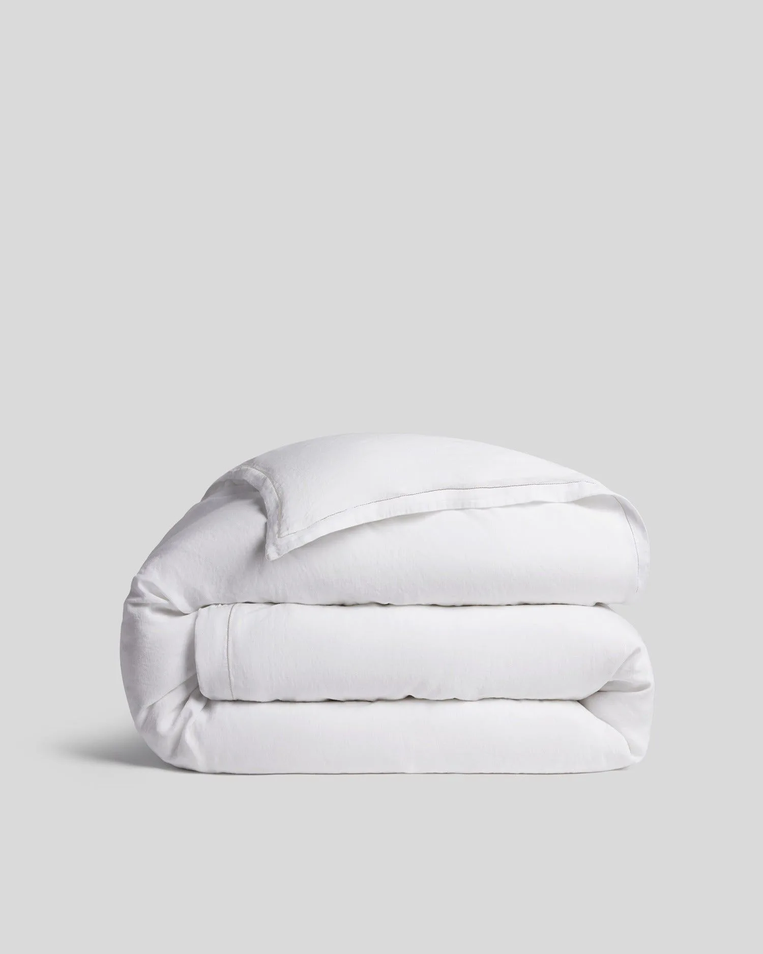 Linen Tencel Duvet Cover (White)