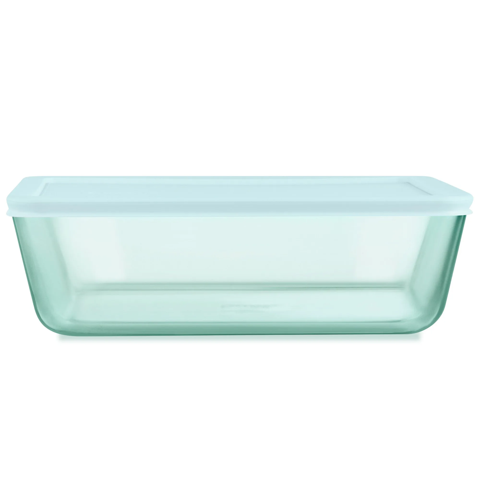 Pyrex 11-Cup Rectangle Storage Container with Aqua Lid