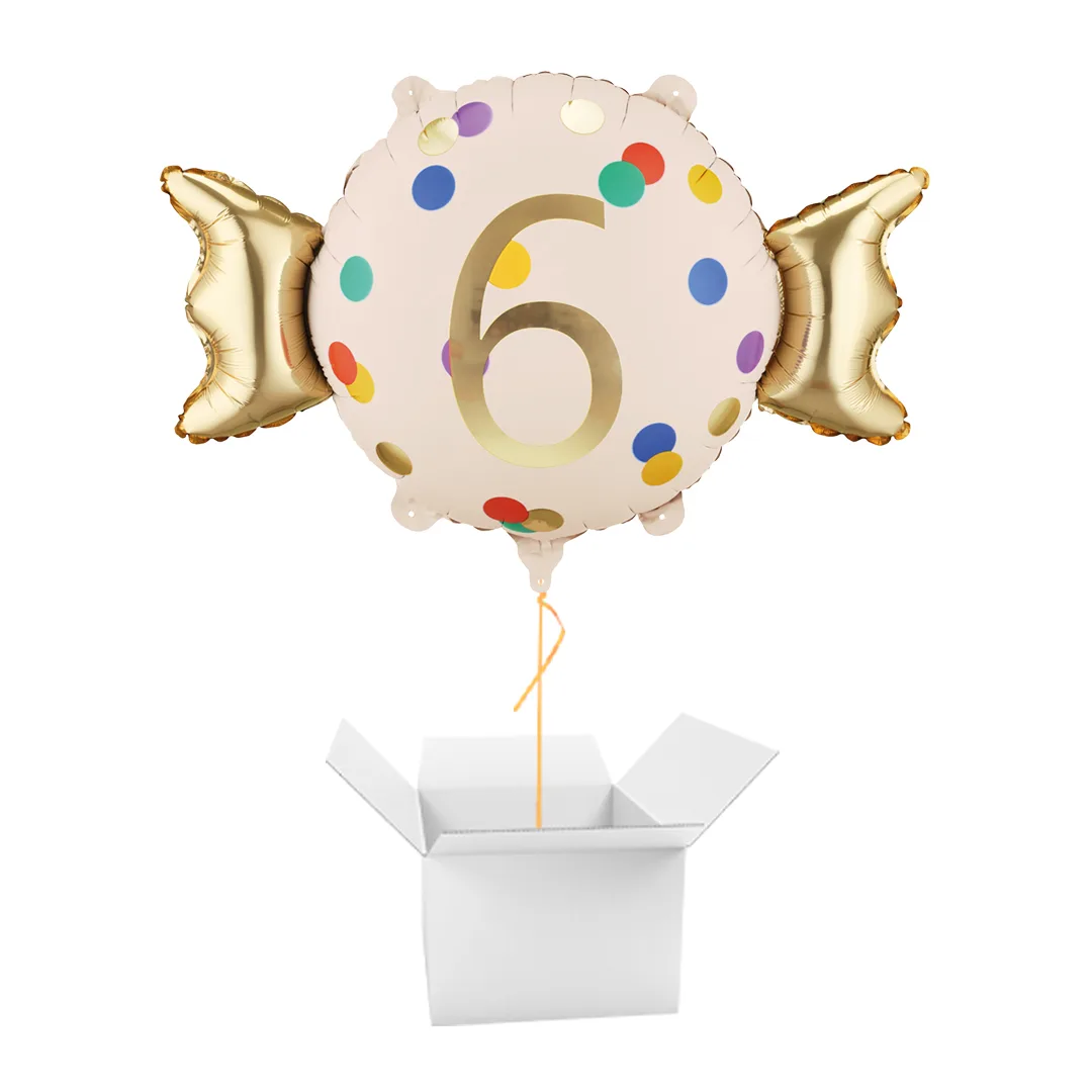 Balão de 6.º aniversário: foil doce vs. foil standard