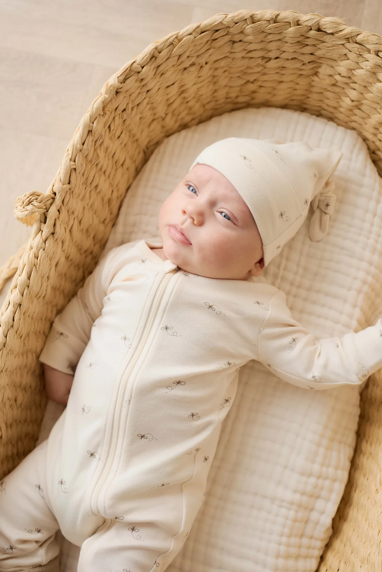Organic Cotton Knot Beanie - Bumblebees