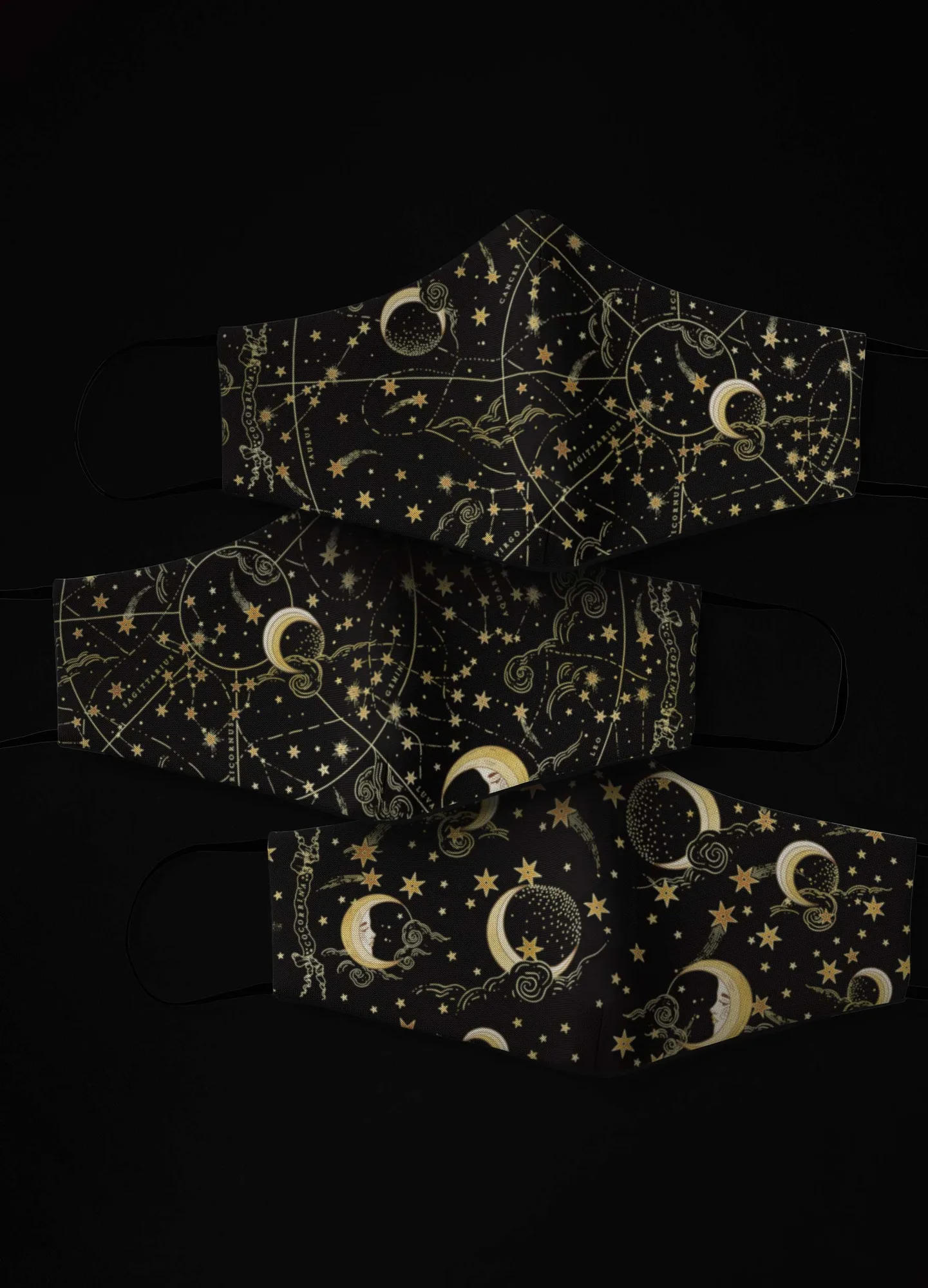 Conjunto de máscaras faciais Zodiac Sky: como lavar e guardar