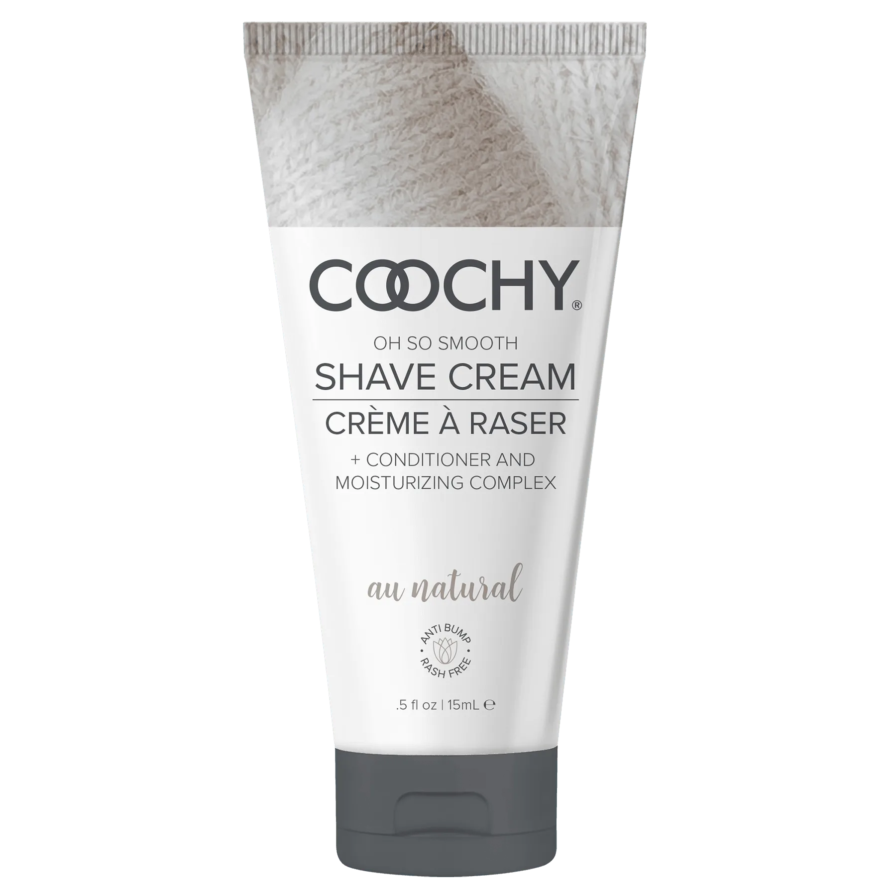 Crème de rasage Coochy - tube AU NATURAL 0,5 oz / 15 ml
