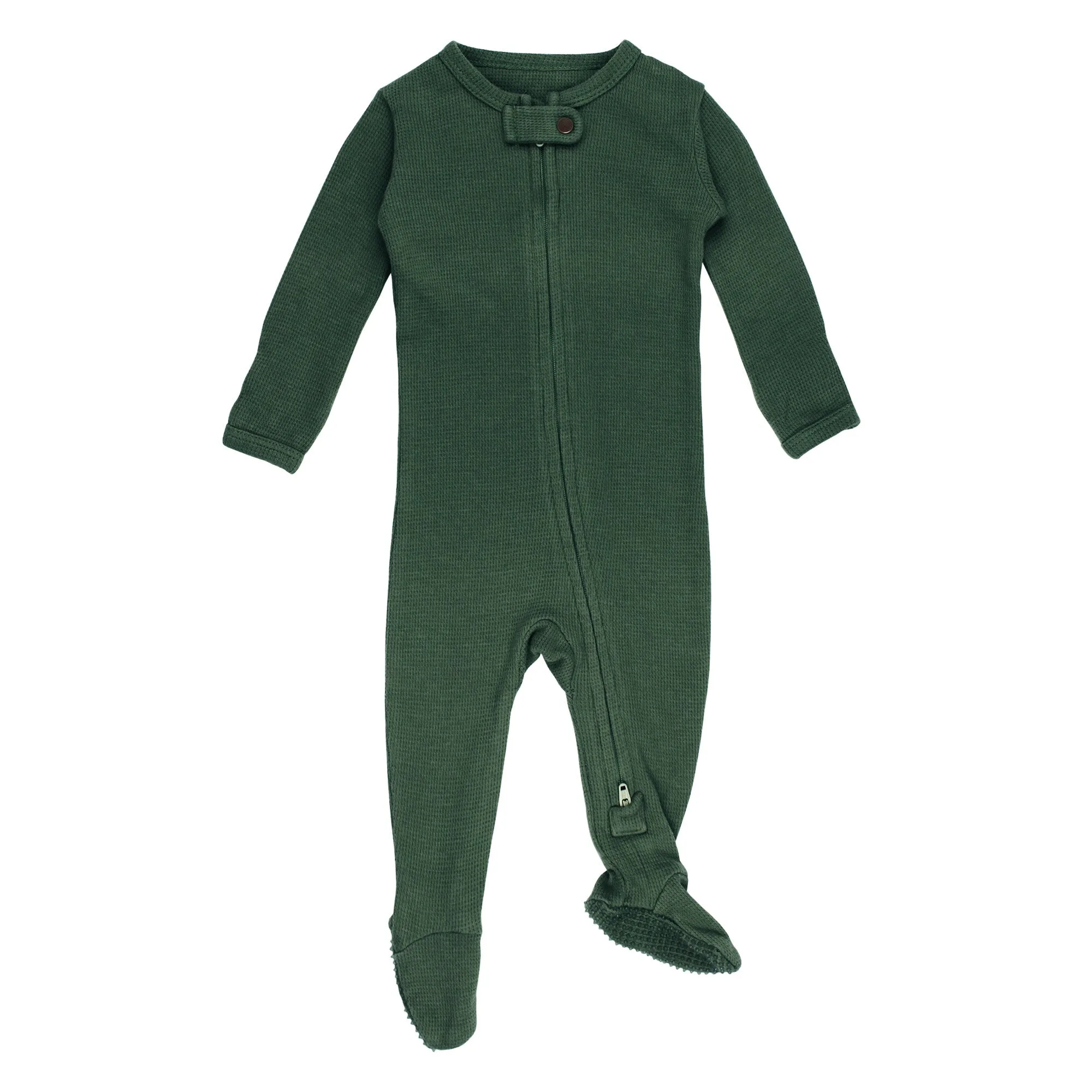 Evergreen | Organic Thermal Zipper Footie