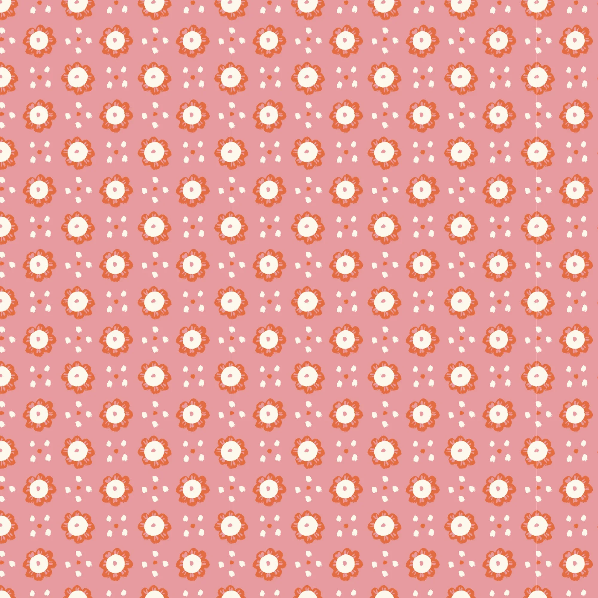 CLOUD9 - Happy Homestead by Samantha Johnson - Wildflowers - Pink/Orange