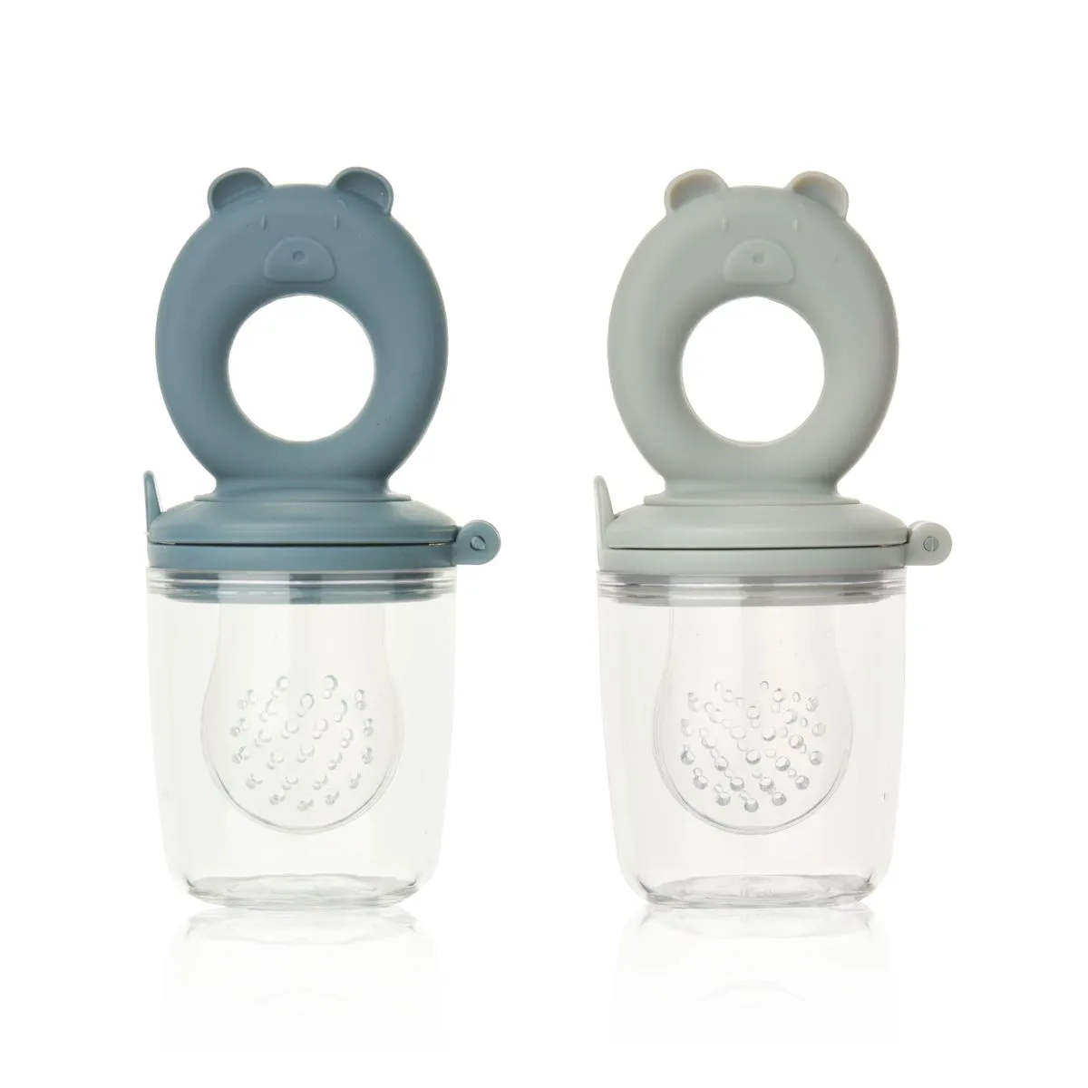 Zestaw 2 karmidełek Miranda Food Feeder - błękitny wieloryb / gołębi błękit