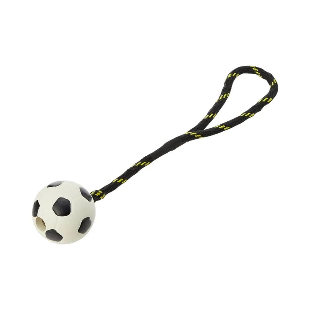 Tough Toys Soccer Rope Ball: Durable Fetch and Tug Toy
