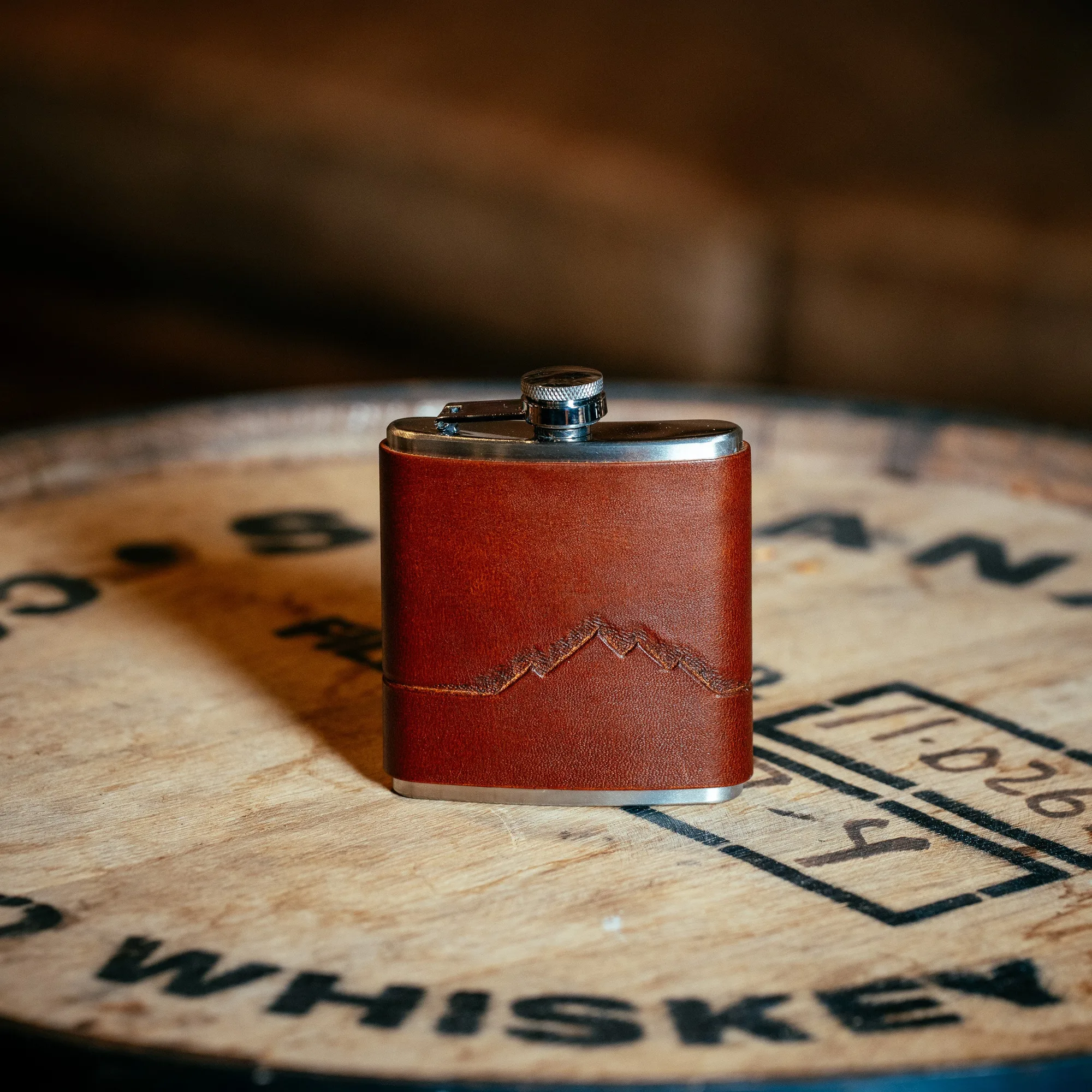 Leather-Bound Flask