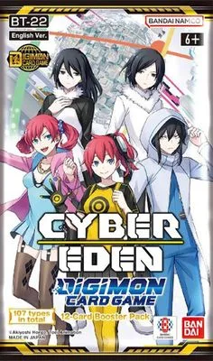 لعبة ديجيمون للبطاقات حزمة معززات Cyber Eden - بلاي أوفيشال بانداي تي سي جي