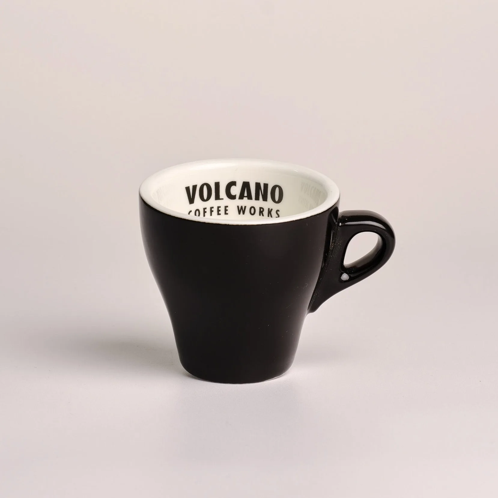 Black Flat White Cup