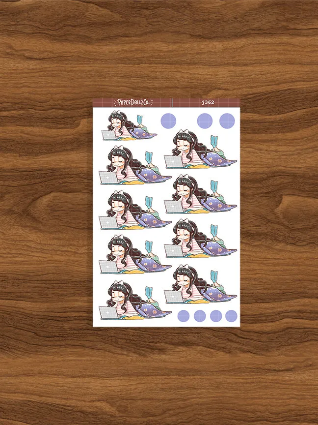 Adesivi planner compagno di maratona Paperdollzco | J362