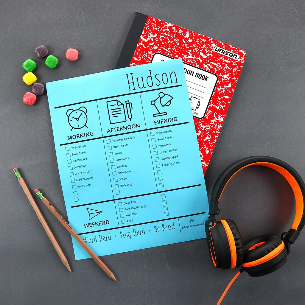 Lista de Tareas Diarias para Niños - Imprimible