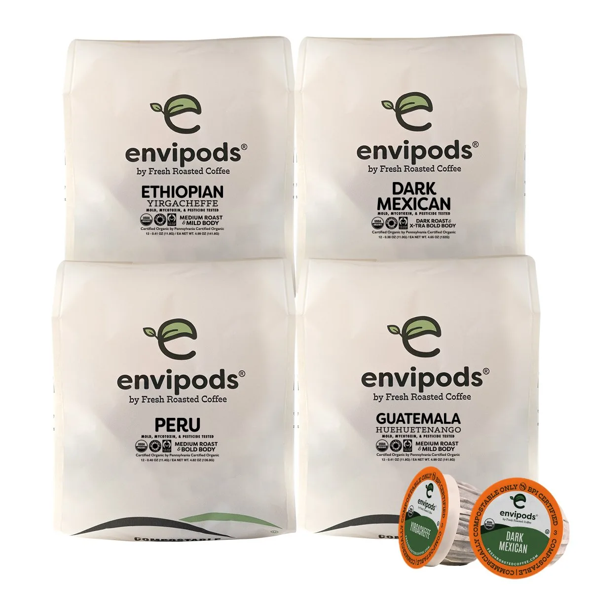 Envipods gebruiken in een enkelvoudig koffiezetapparaat
