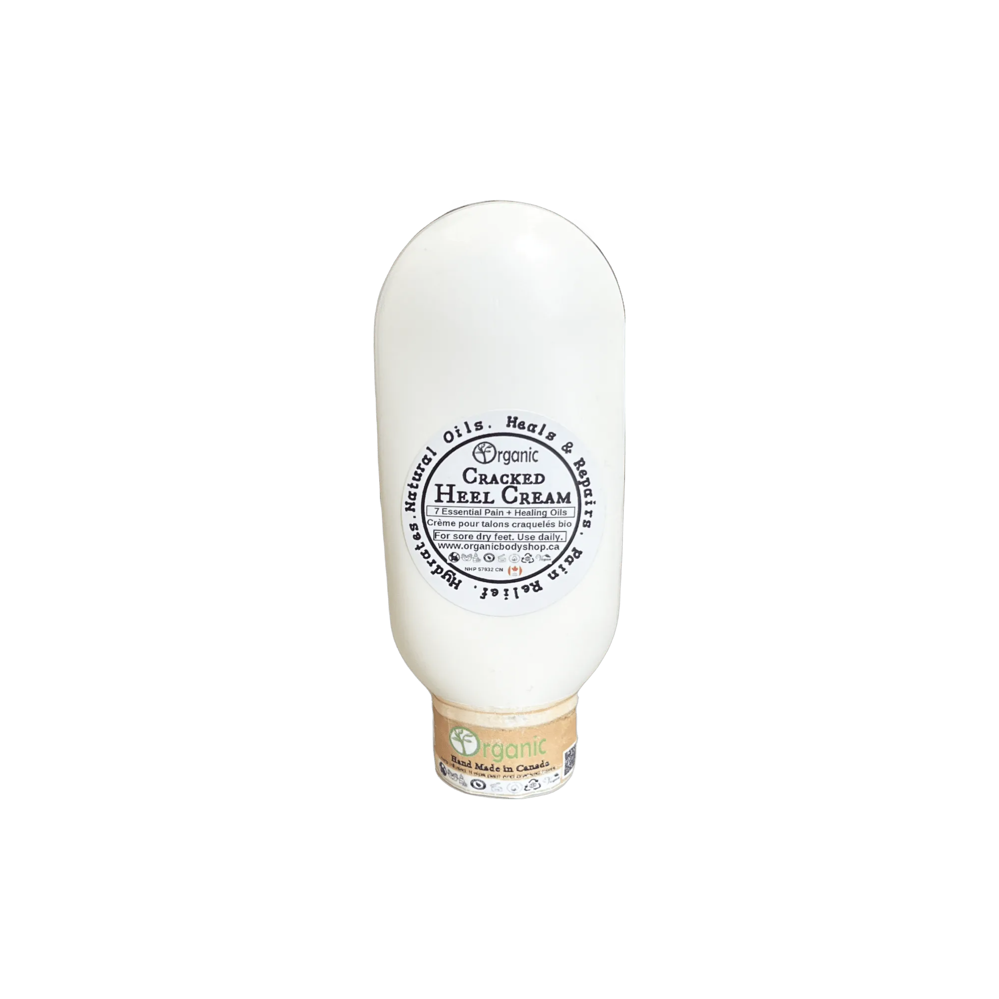 Crema para talones agrietados + aceites curativos herbales. 118ml