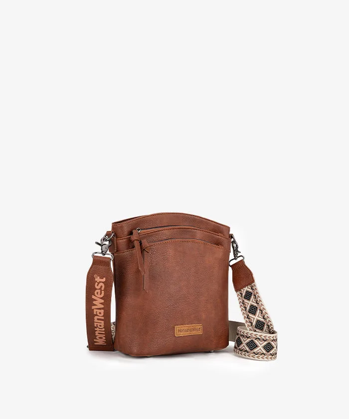 Montana West Double Compartments Crossbody Purse